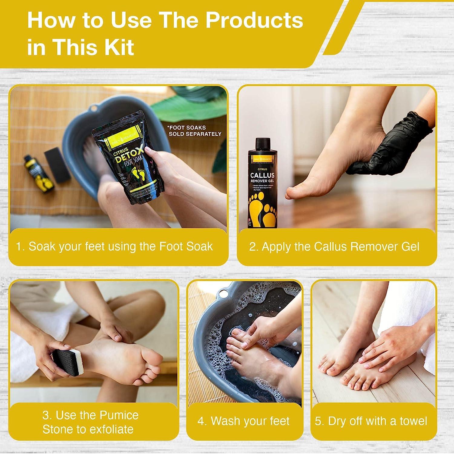 At home foot soak to remove dead skin top
