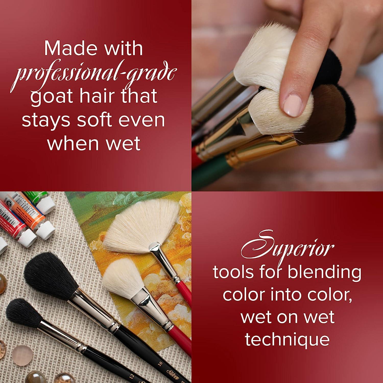  6 Pcs Mop Brush For Acrylic Painting 1 Inch Blending Brush  Paint Brushes For Acrylic Painting Oval Mop Acrylic Brush