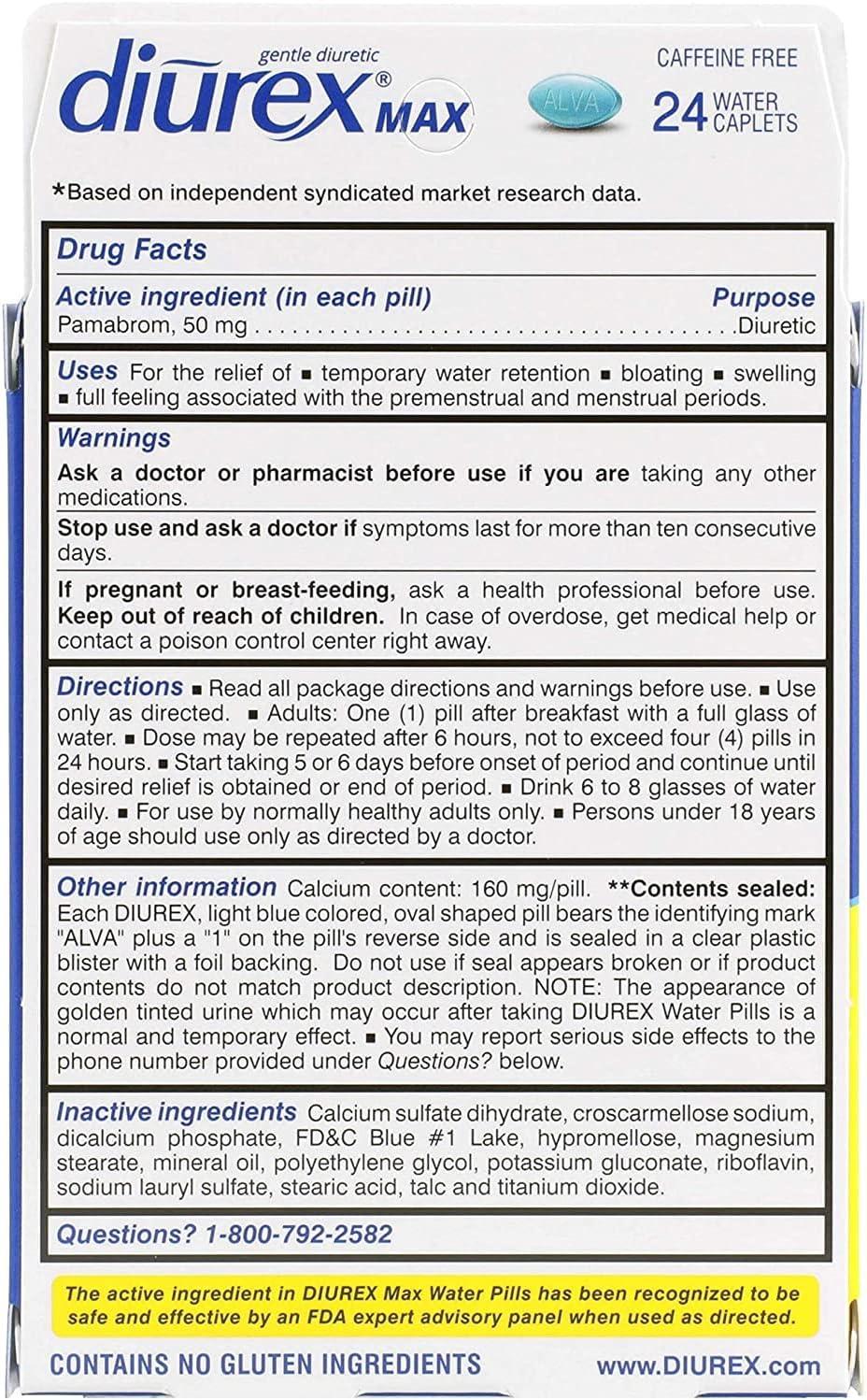 DIUREX WATER PILLS 18 CT visual data 8