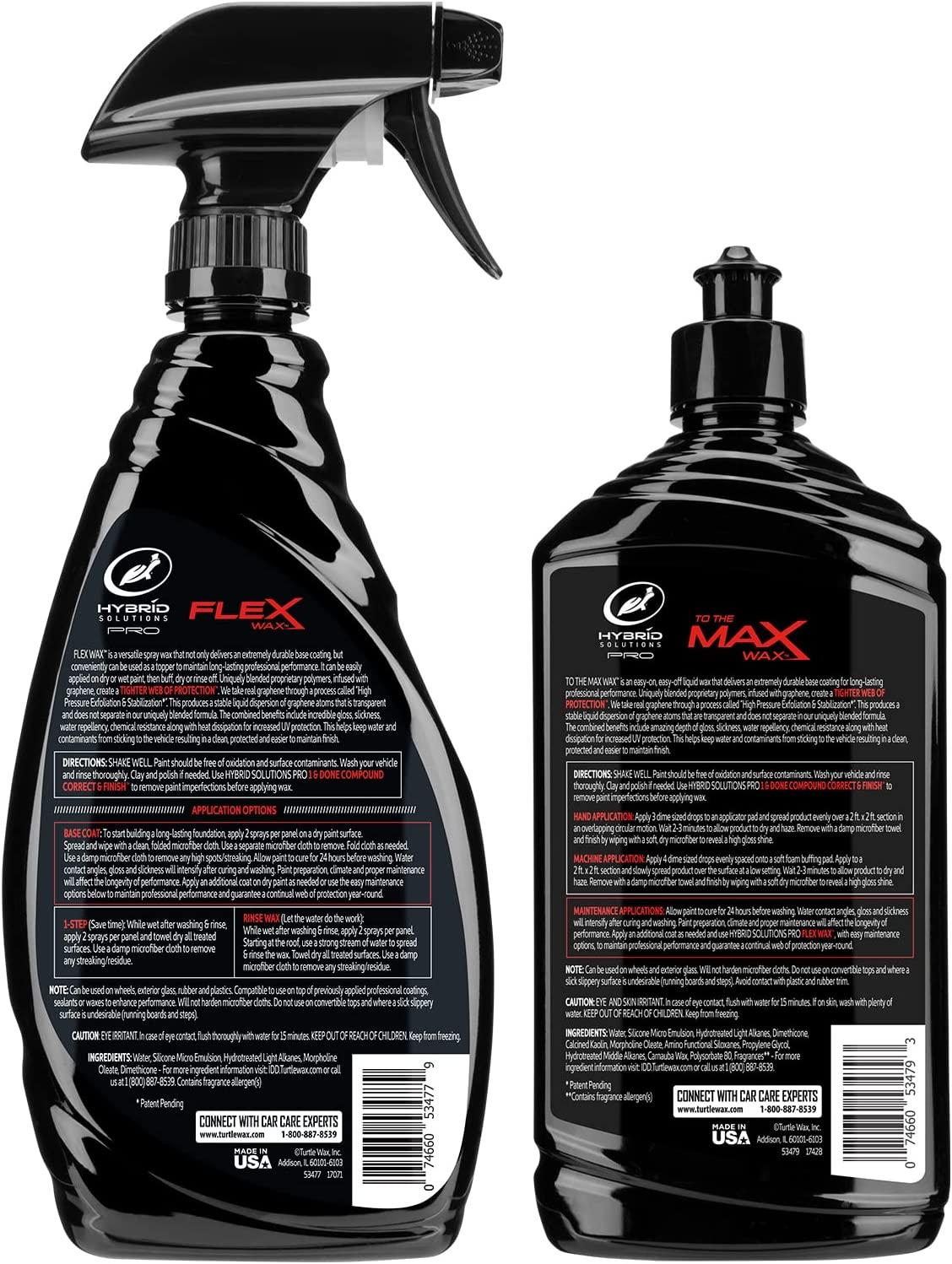 Turtle Wax Hybrid Solutions Pro Flex Wax Combo Pack Graphene & Liquid
