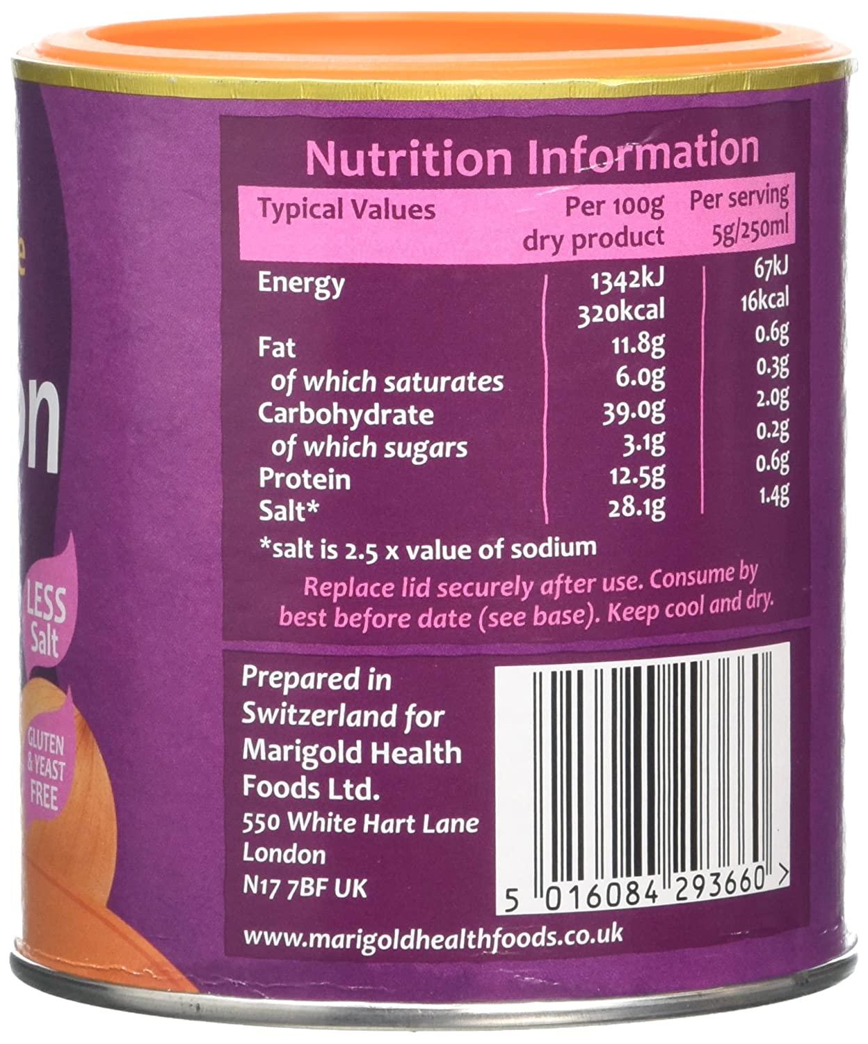 Marigold Swiss Vegetable Vegan Bouillon Powder Reduced Salt 150 g