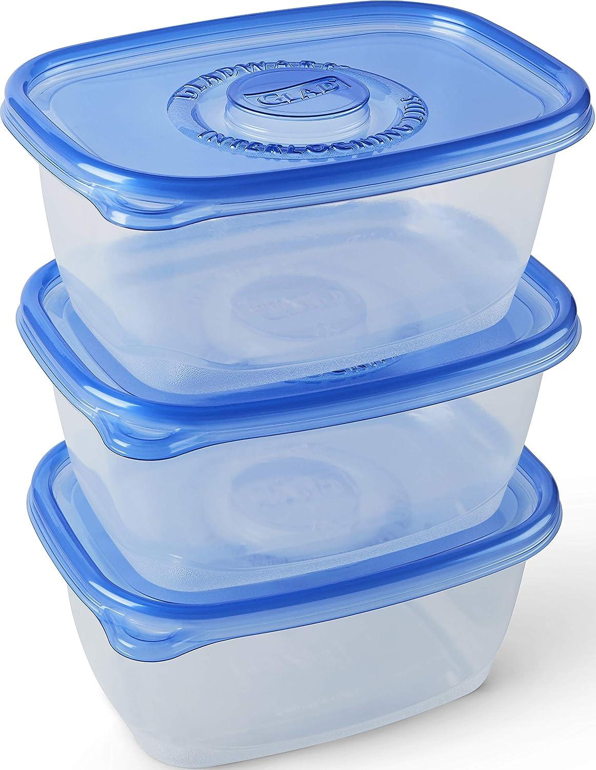 Glad Food Storage Containers, Deep Dish, 64 Ounce, 3 Count