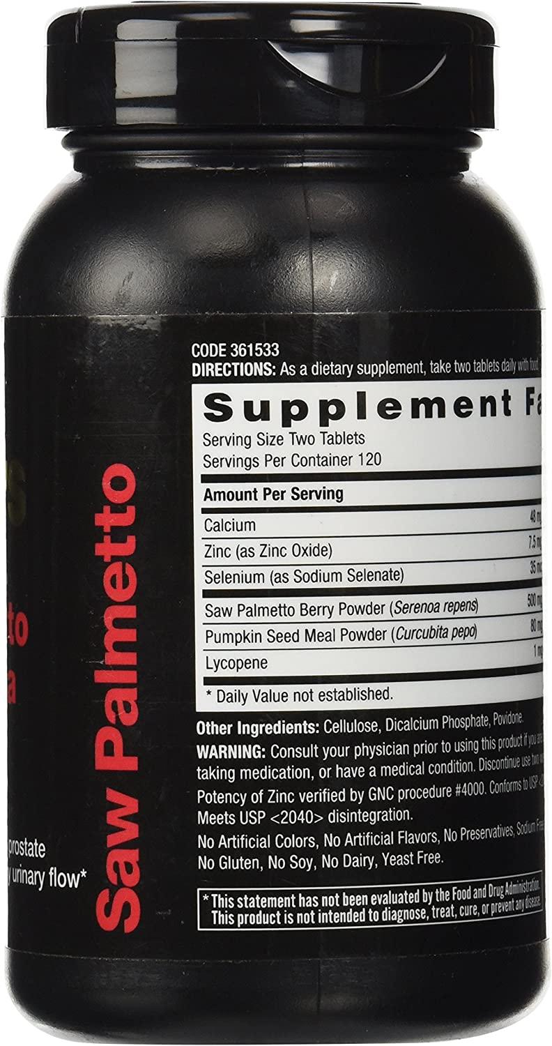 GNC Men's Saw Palmetto Formula 240 Tablets Supports Normal Prostate