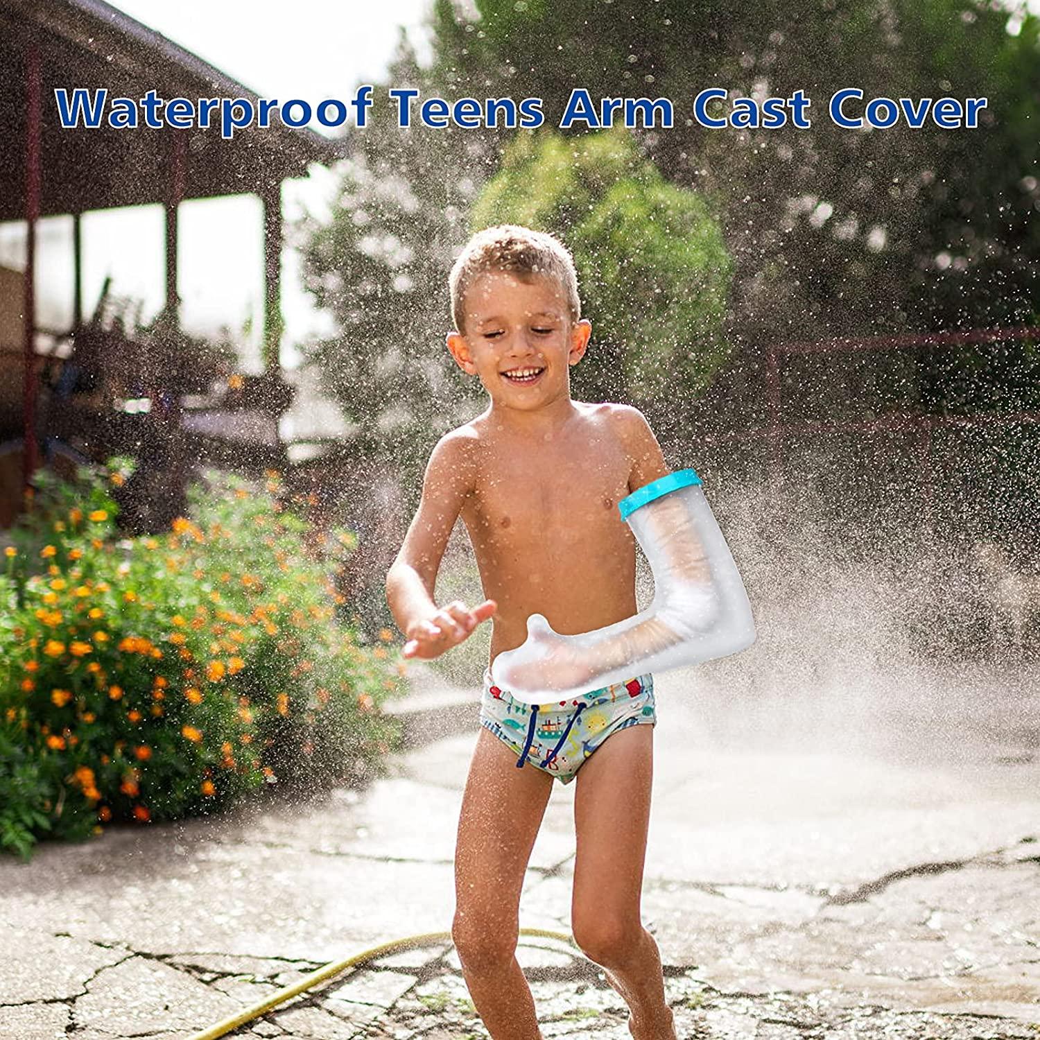 Kids Arm Cast Cover for Shower Bath, Waterproof Kid Cast and Bandage