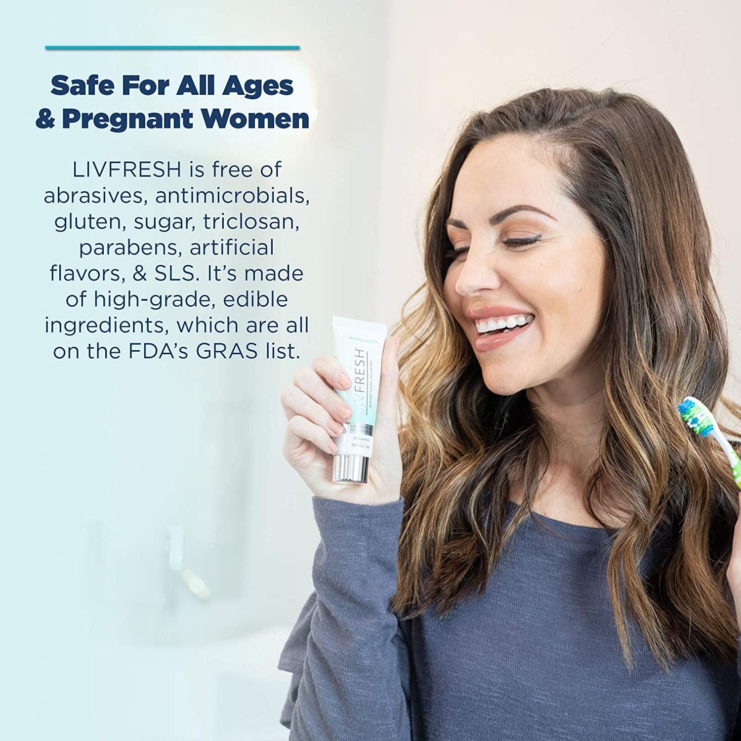 LIVFRESH Dental Gel by Livionex Clinically Proven Plaque Remover (Wintergreen + Blue Gel)