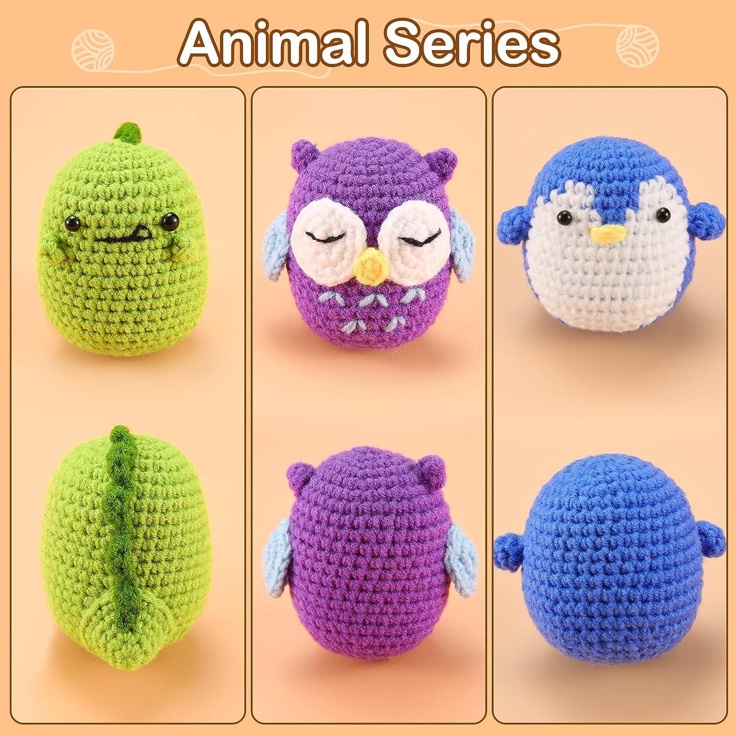 Zeitlicht Crochet Kit for Beginners, Crochet Starter Kit for Adults and  Kids Complete Crochet Set to Make 3 PCS Animals, Learn to Crochet with  Step-by-Step Instruction and Video (Penguin+Dinosaur+Owl)