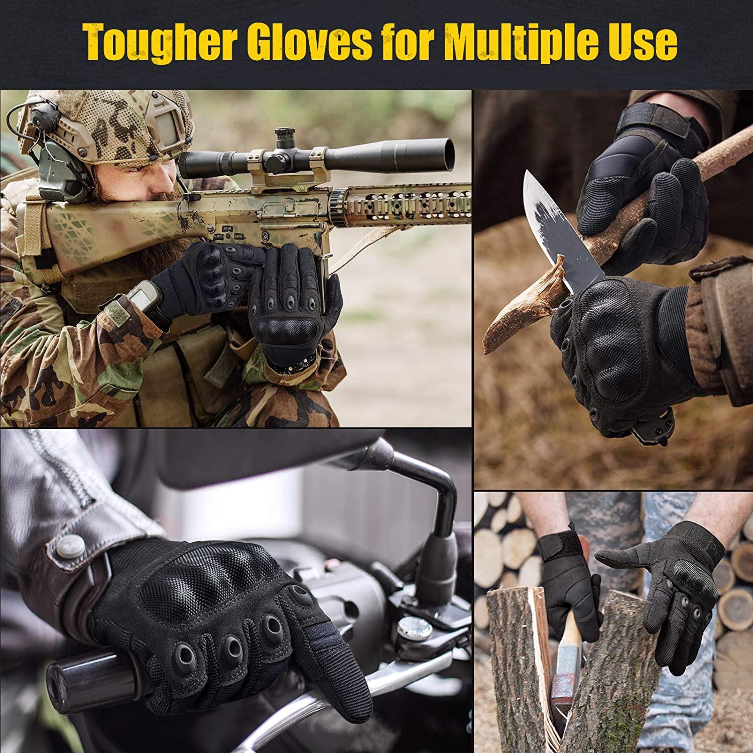 FREETOO Upgraded Version Hard Knuckles Tactical Gloves Touchscreen