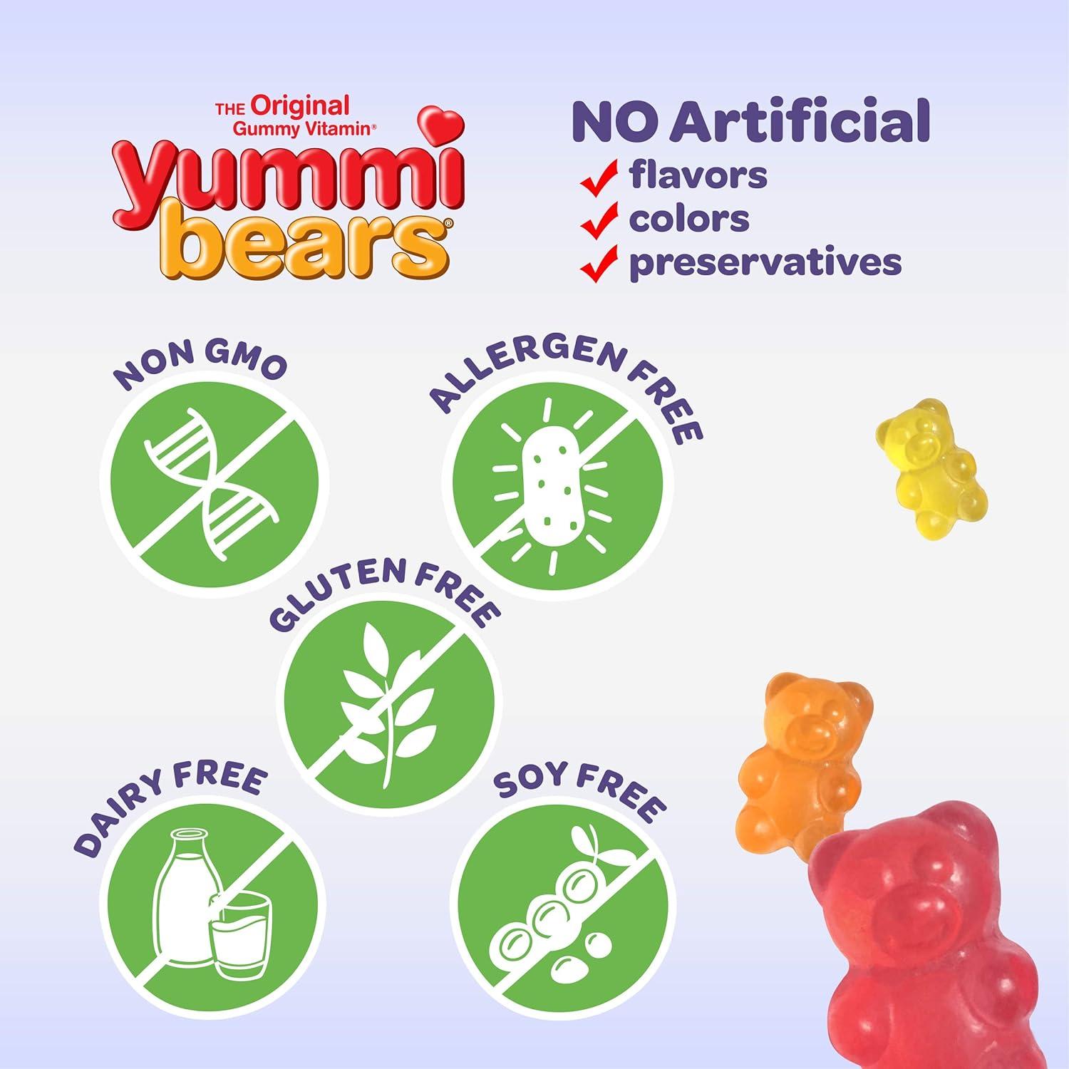 Yummi Bears Vitamin C Gummy Supplement for Kids 60 Count