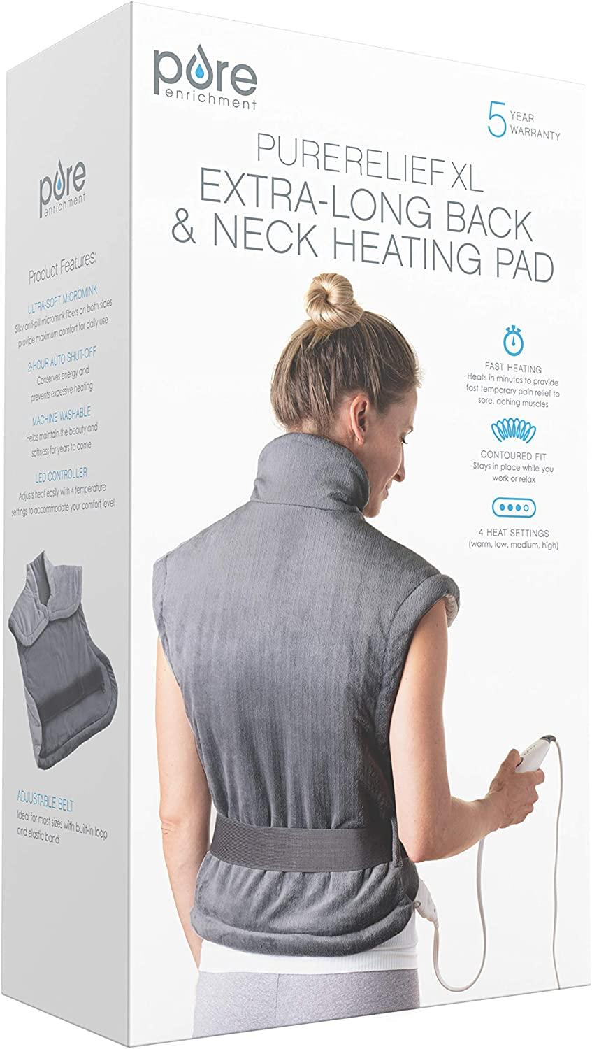 Pure Enrichment PureRelief XL Heating Pad for Back & Neck Heat