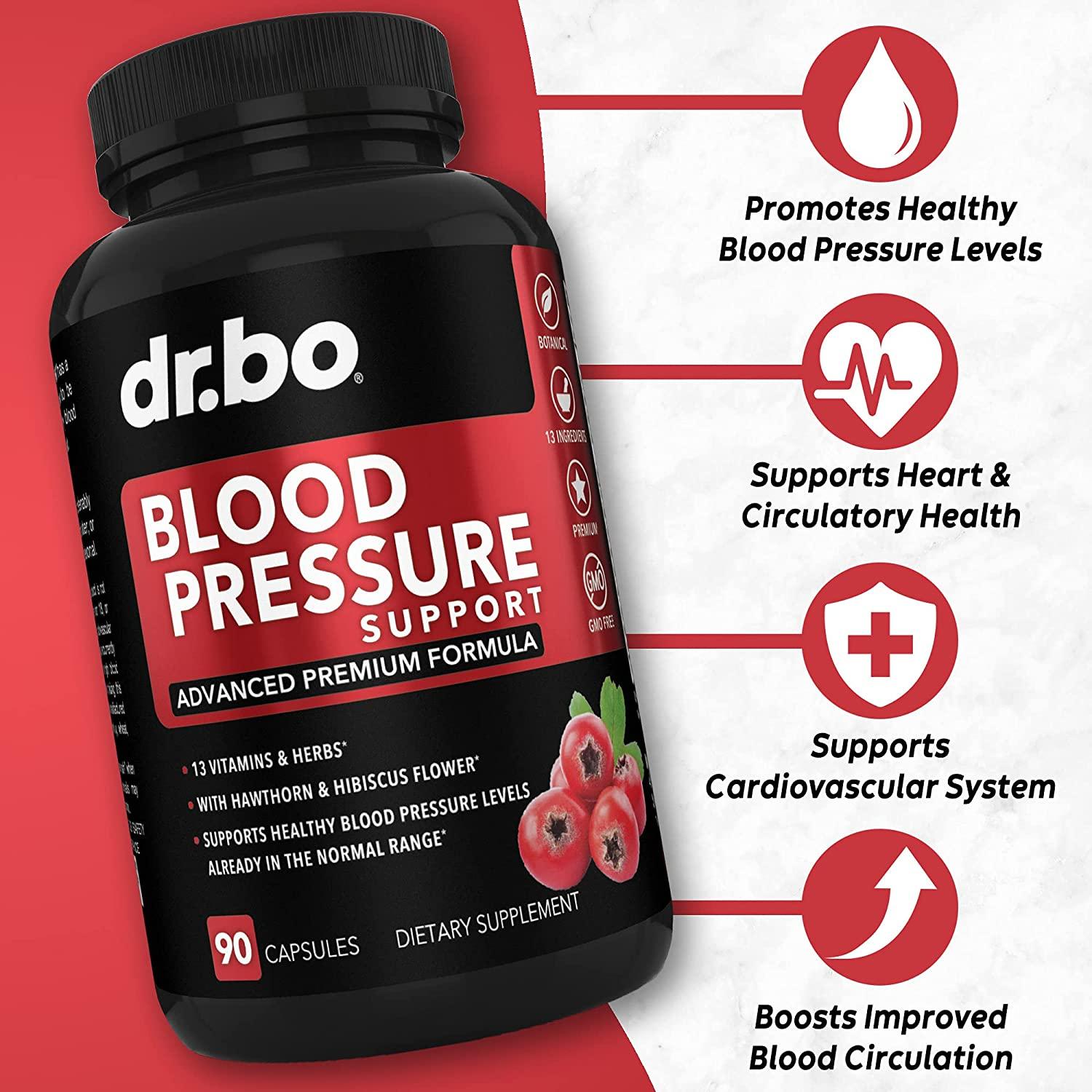 Blood Pressure Support Supplement Pills Herbal Heart Health
