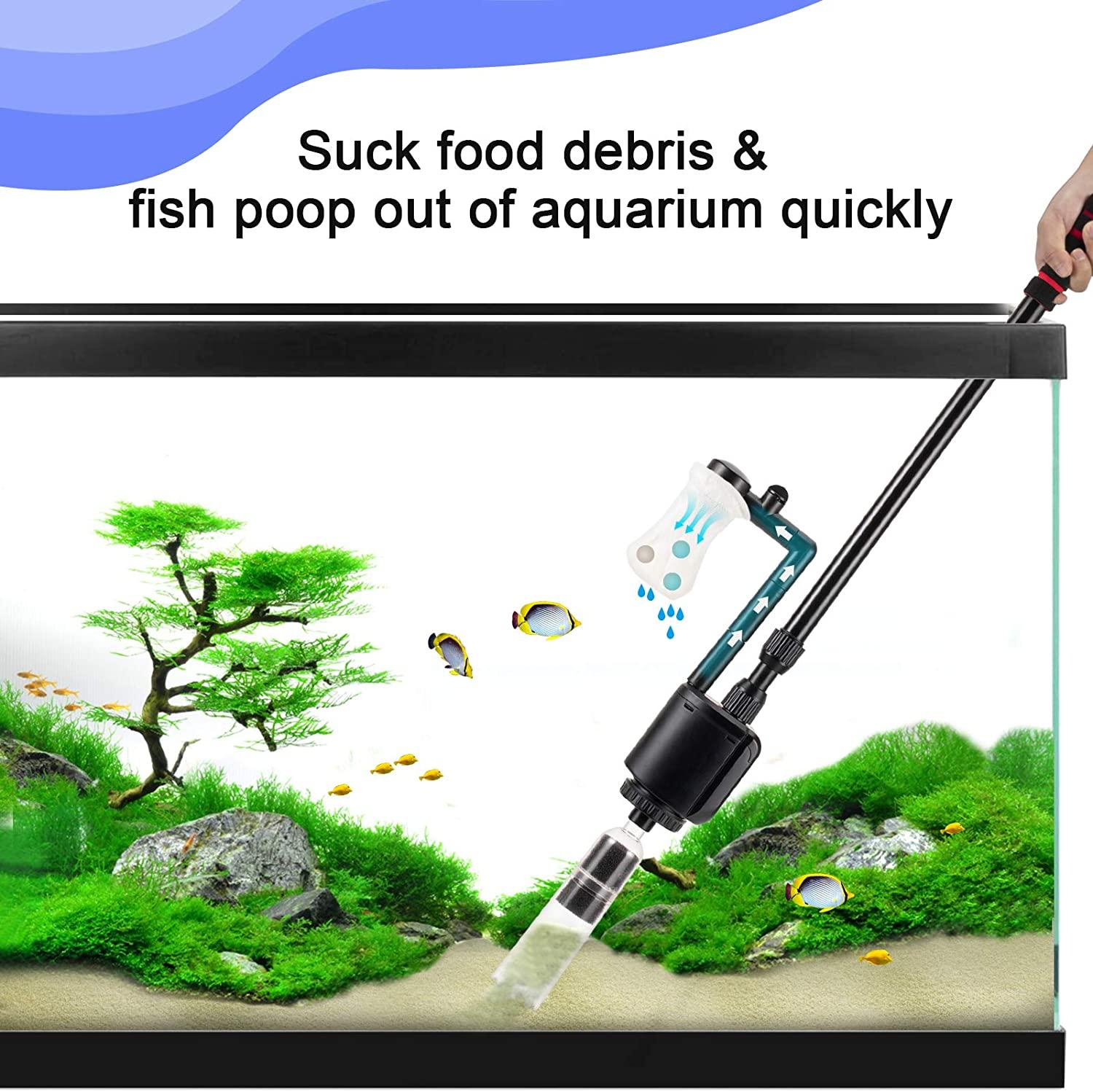 Aquarium Gravel Cleaner Siphon Kit, 6 in 1 Automatic Fish Tank