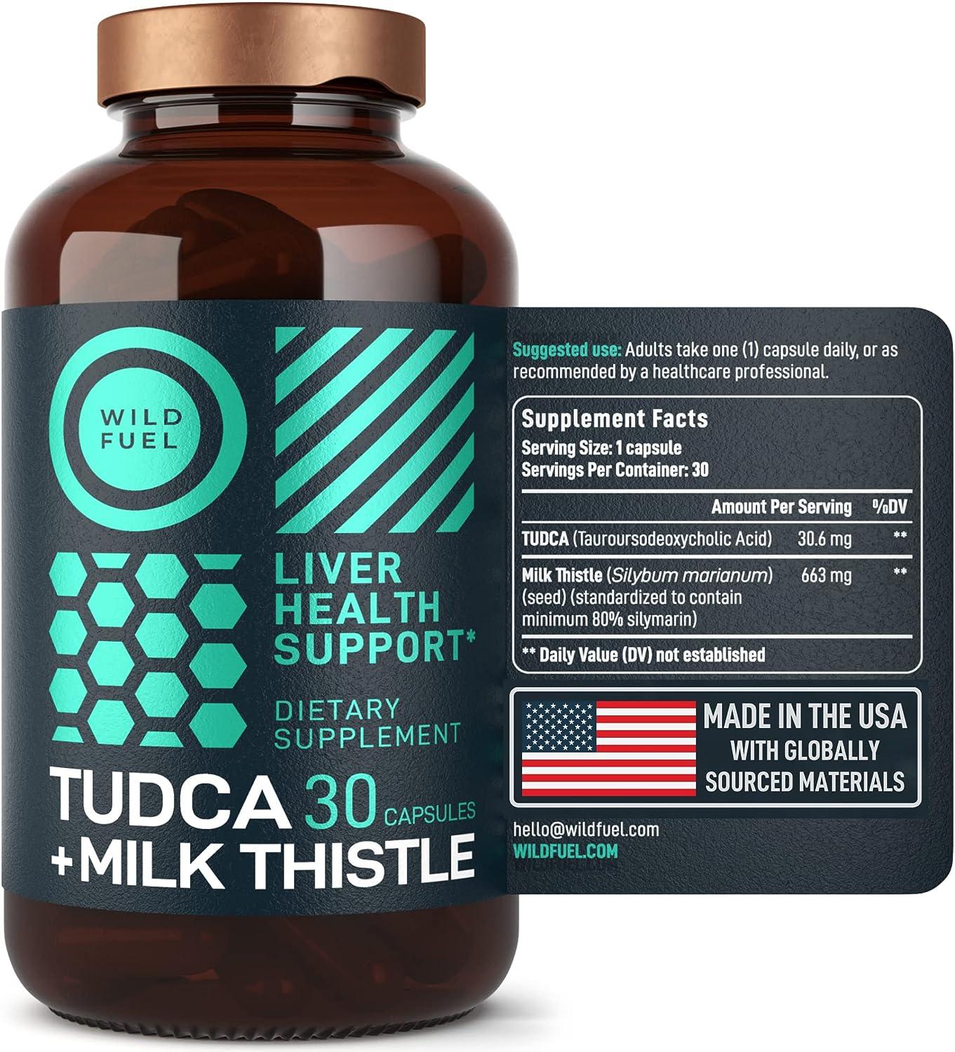 Advanced Tudca Supplement with Milk Thistle Capsules for Liver Health 30 Capsules