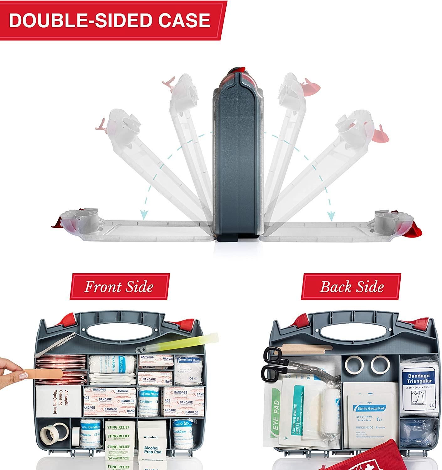 Swiss Safe 2in1 Hardcase First Aid Kit (348 Piece) + Bonus Mini Kit