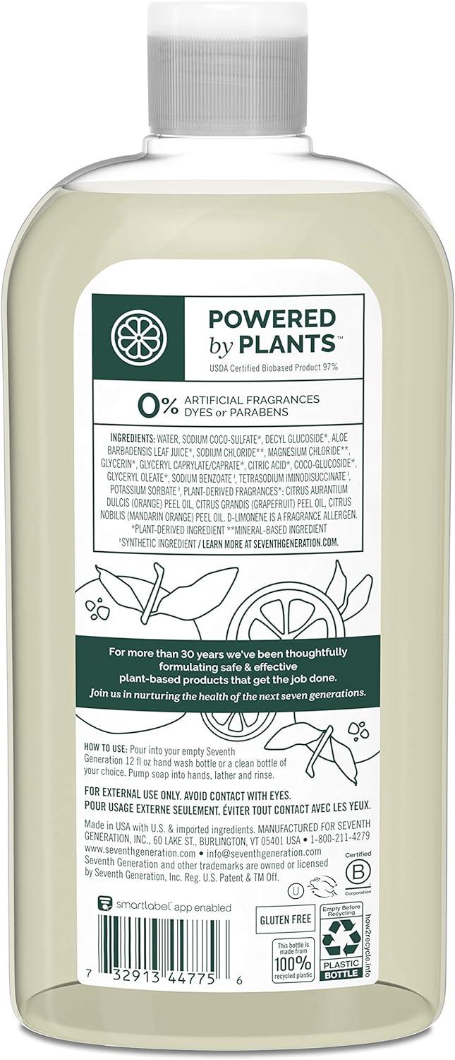 Seventh Generation Hand Soap Refills Mandarin Orange & Grapefruit