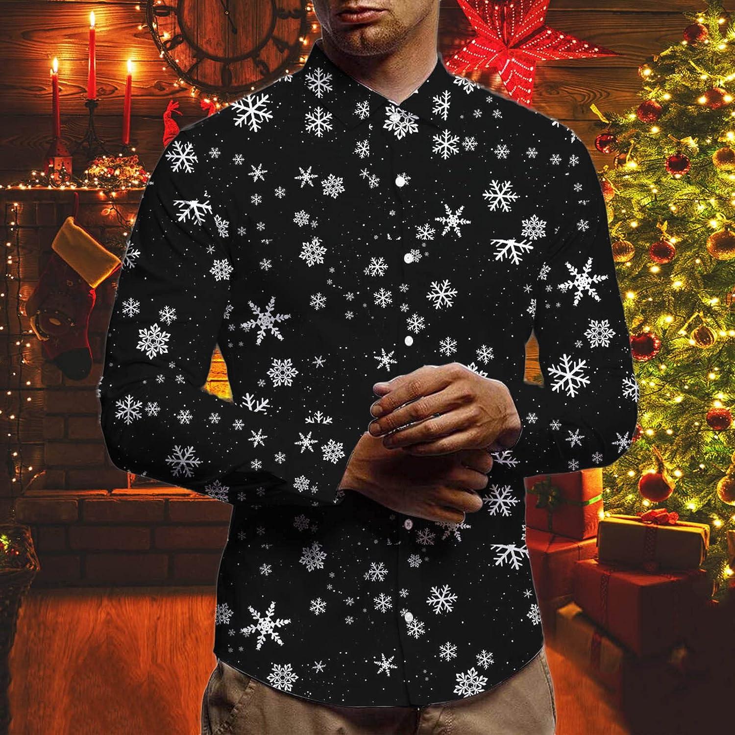 Long sleeve sale mens christmas shirts