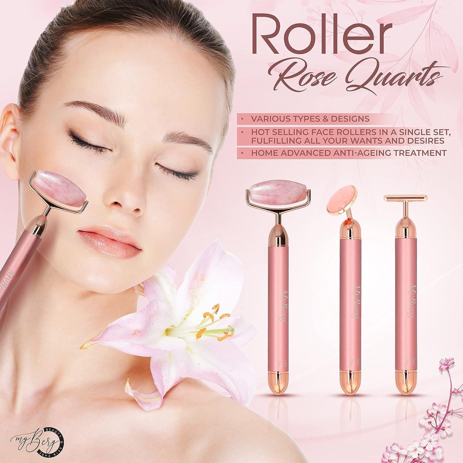 MyBerg Jade Roller for Face - Electric 3-in-1 Facial Massager with Gold Eye Patches - Anti-Aging Skin Care Tool for Face Sculpting and Lifting | Buy Now with Express International Delivery | GoSupps.com MyBerg Jade Roller for Face - Electric 3-in-1 Facial Massager with Gold Eye Patches - Anti-Aging Skin Care Tool for Face Sculpting and Lifting | Buy Now with Express International Delivery | GoSupps.com