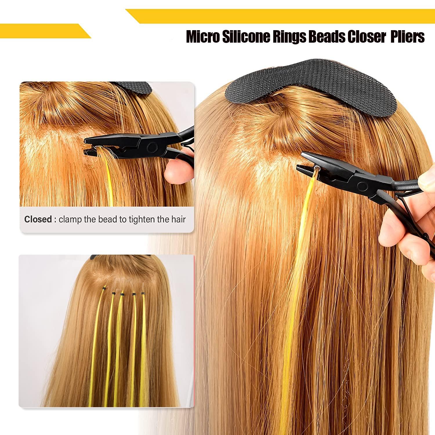 Gomake Microlinks Hair Extensions Kit Hair Extension Closer and