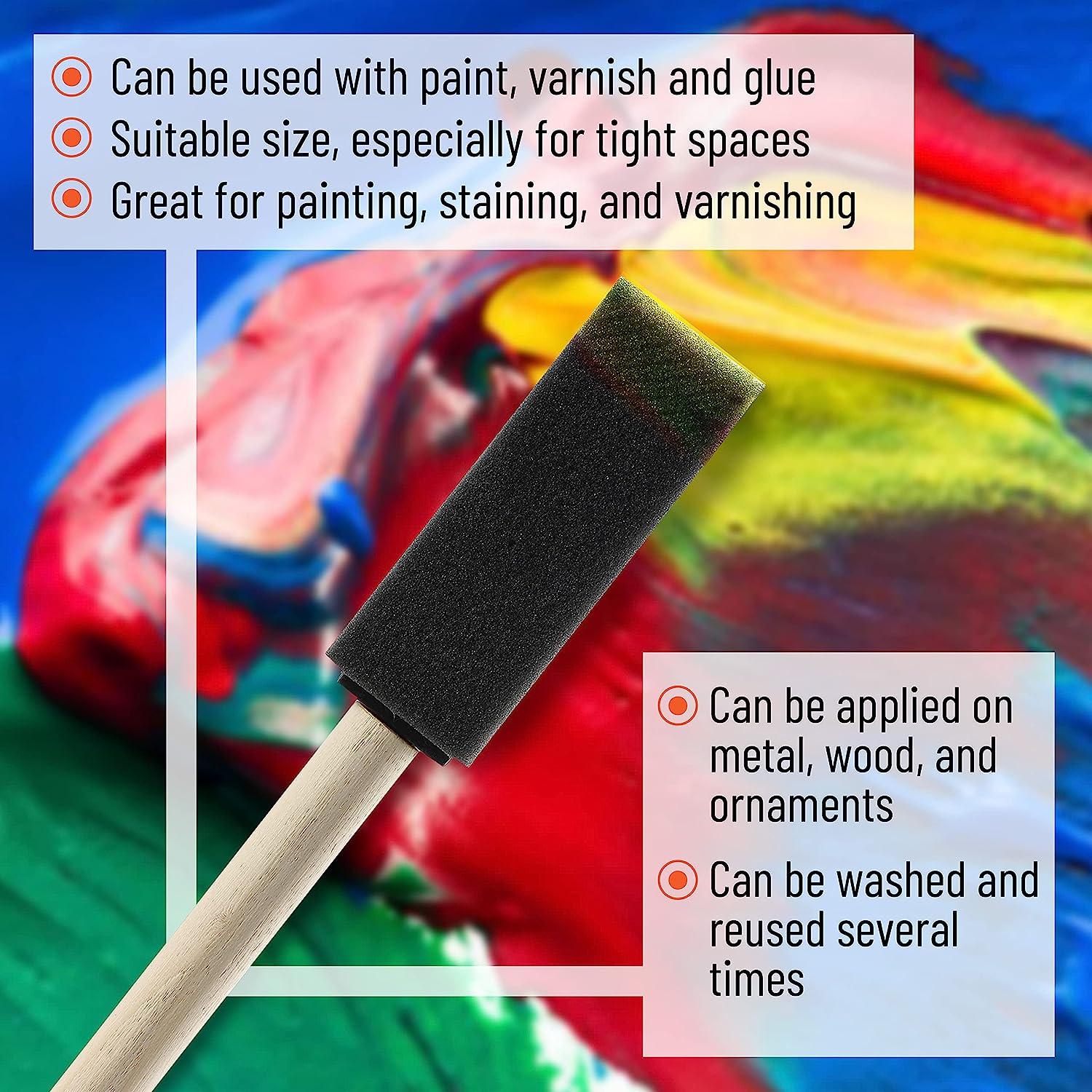 Bates- Foam Paint Brushes 3 Inch 12 pcs Foam Brush Sponge Brush Sponge Brushes  for Painting Sponge Paint Brush Foam Brushes for Staining Paint Sponges  Sponge Paint Brushes for Painting.