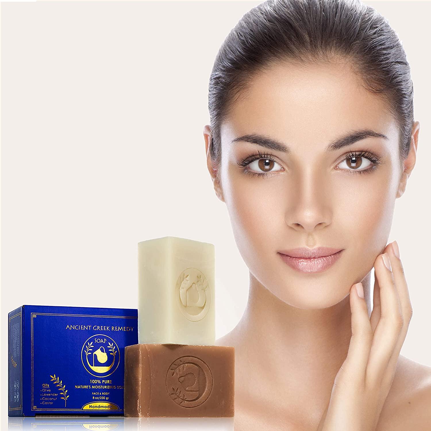 Pack of 2 Organic Face & Body Soap Bars for Dry, Normal & Sensitive