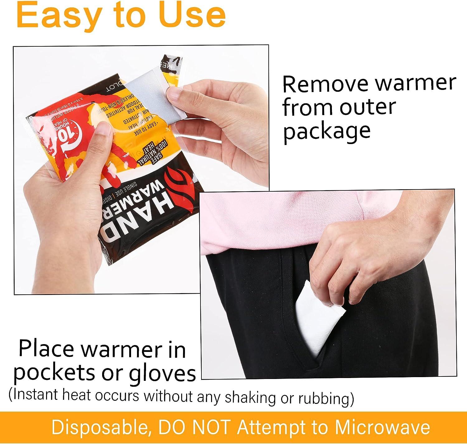MEDLOT Hot Hand Warmer Packets, 20 / 40 Pairs, Disposable Pocket Warmer to  Keep Your Hands Warm and Toasty, Up to 10 Hours of Heat 20 Pairs