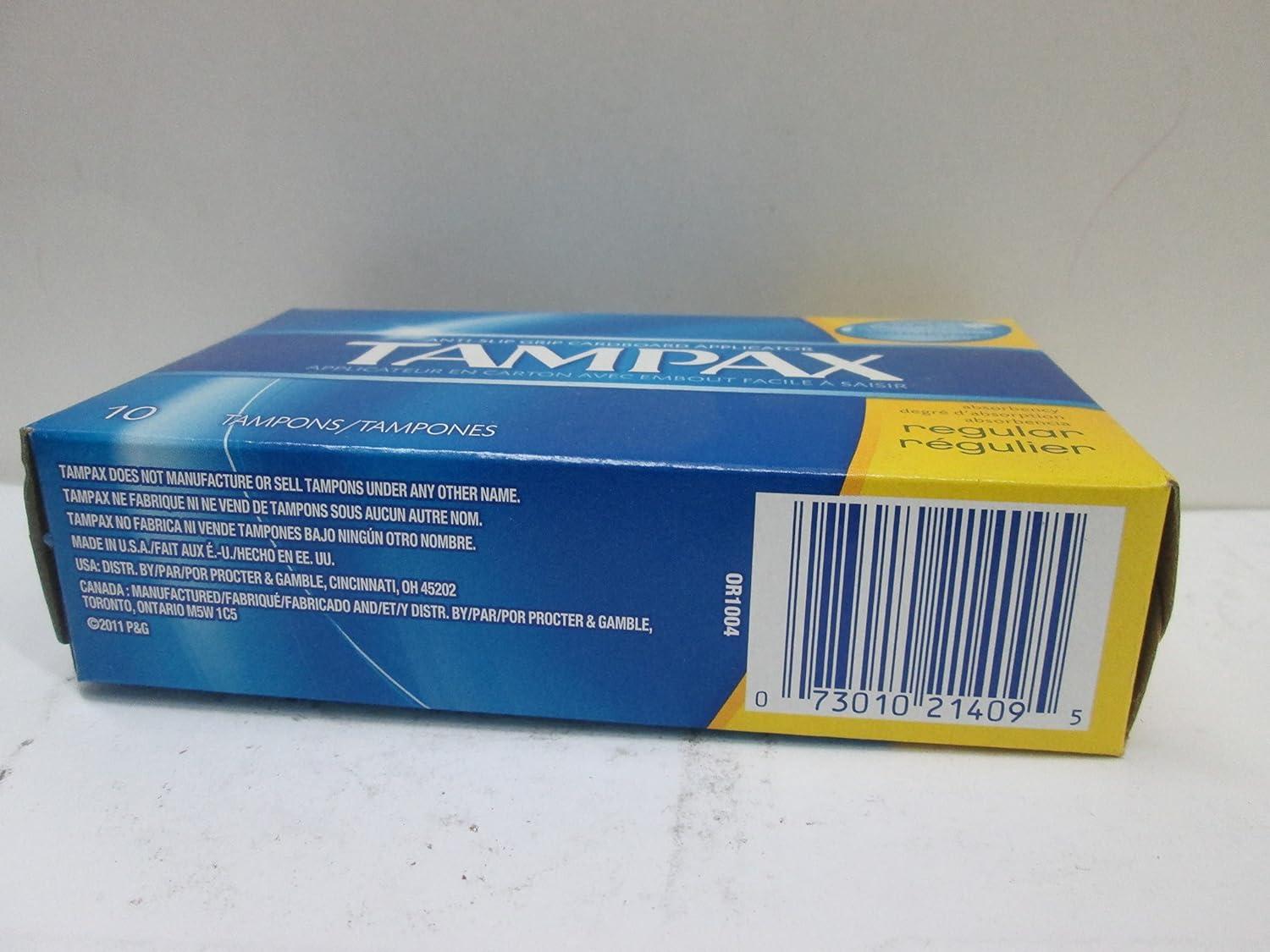 Tampax Regular Tampons with Flushable Cardboard Applicator Regular