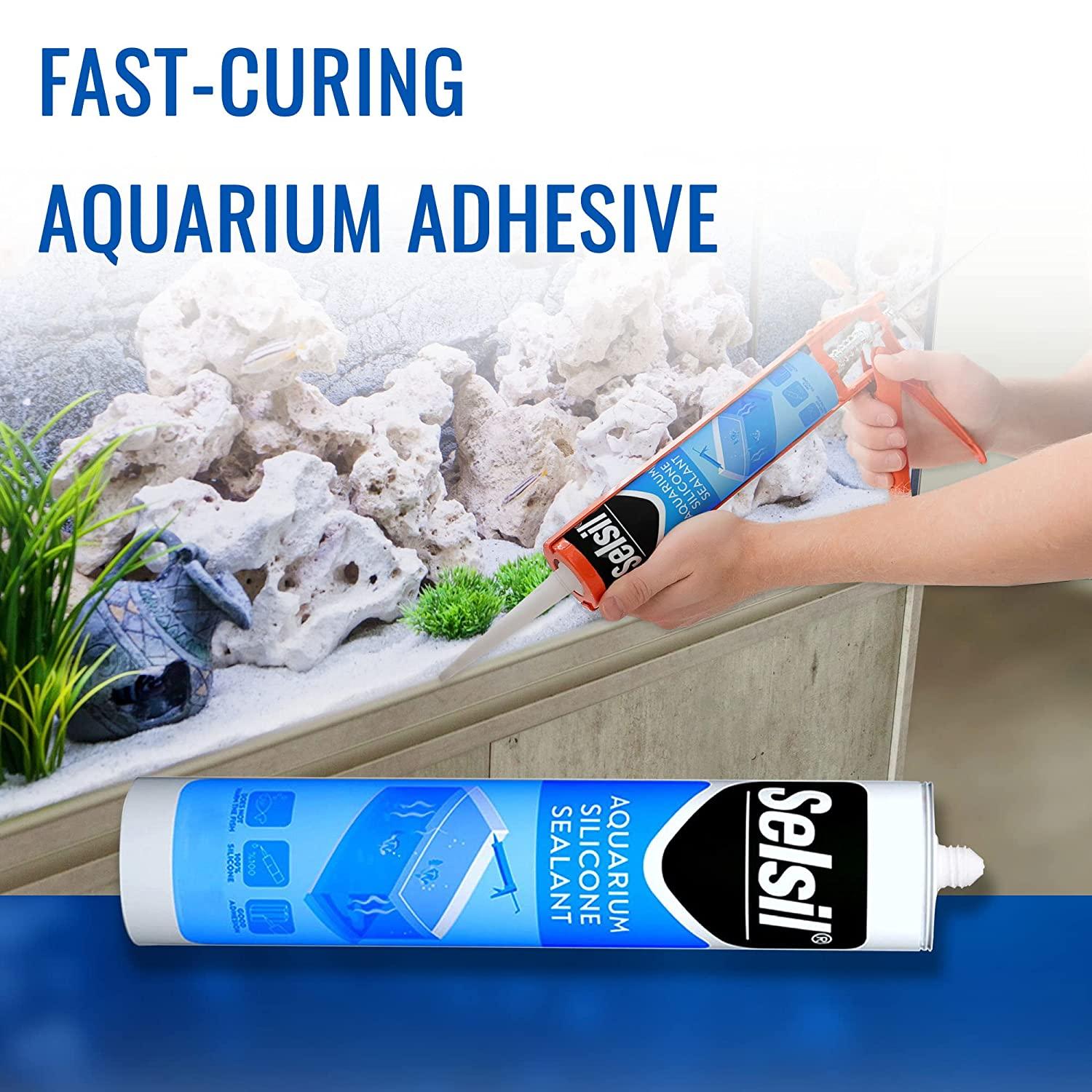 SELSIL Aquarium Silicone Clear Sealant High Elasticity, Safe for Fish