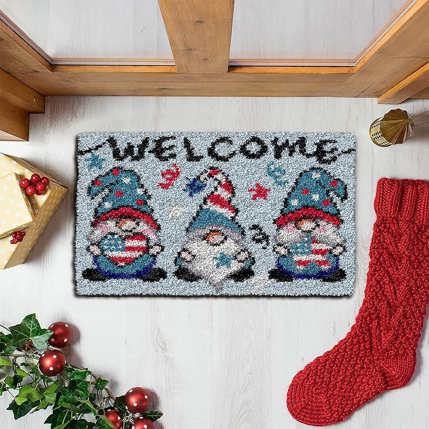 Latch DIY Rug Making Kit Embroidery Carpet Set Carpet Latch Hooking Kits Latch  Hook Kits for Adults for Home Festival Christmas - AliExpress