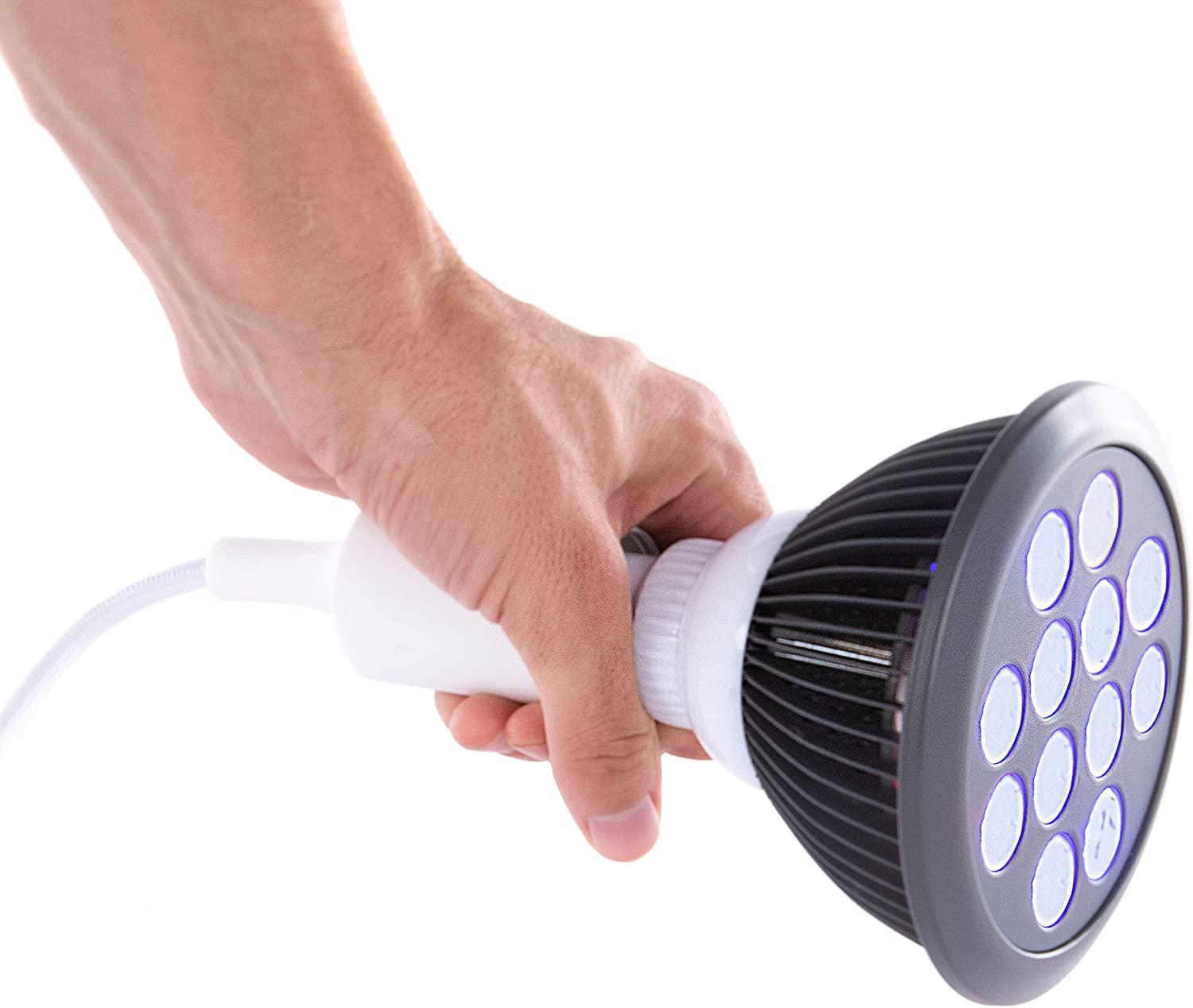 Blue Light Therapy Bulb by Hooga. Power Cord Included. 415 nm