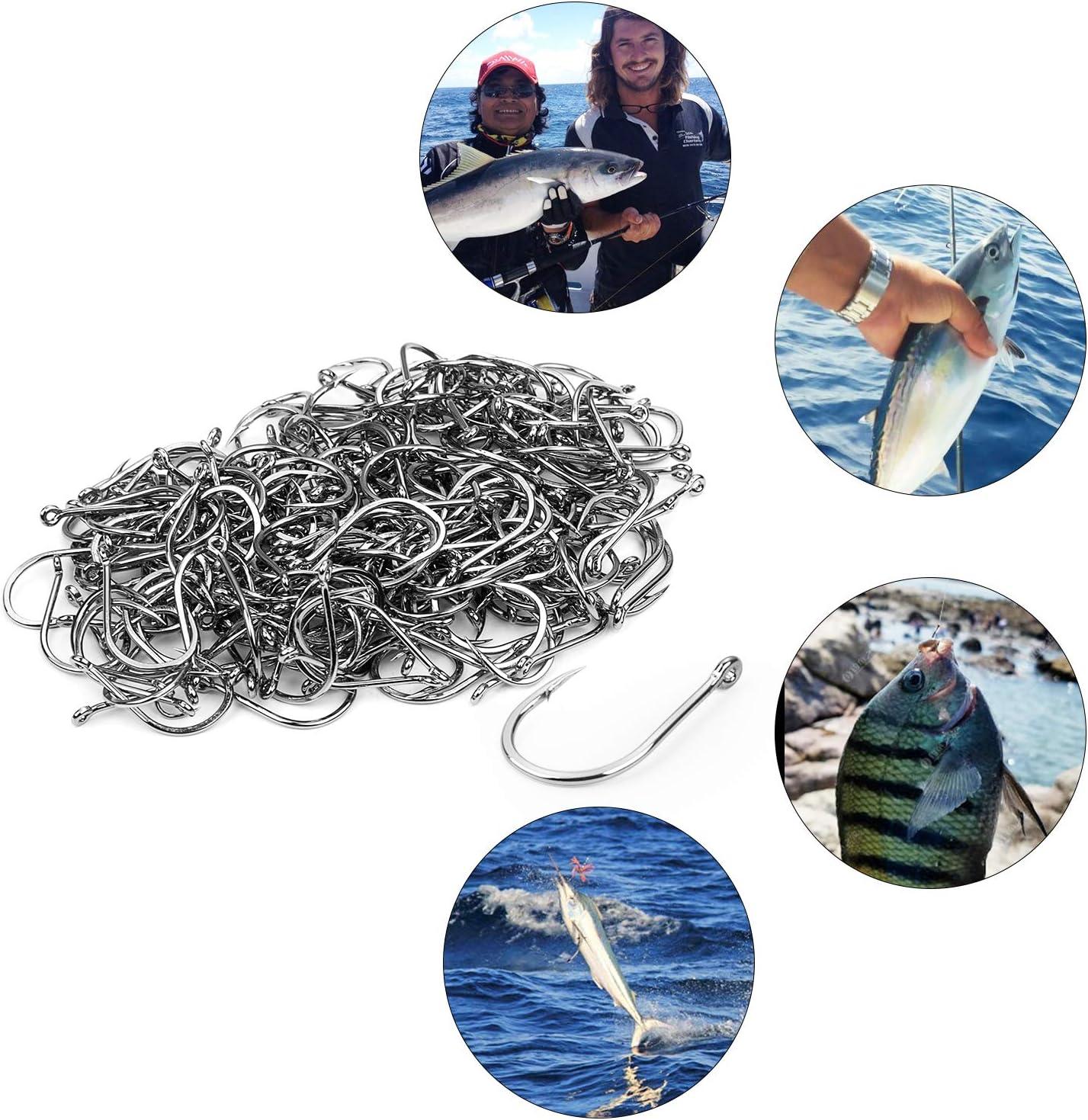 HETH 2000pcs Fishing Worm Hooks High Carbon Steel Wide Gap Offset