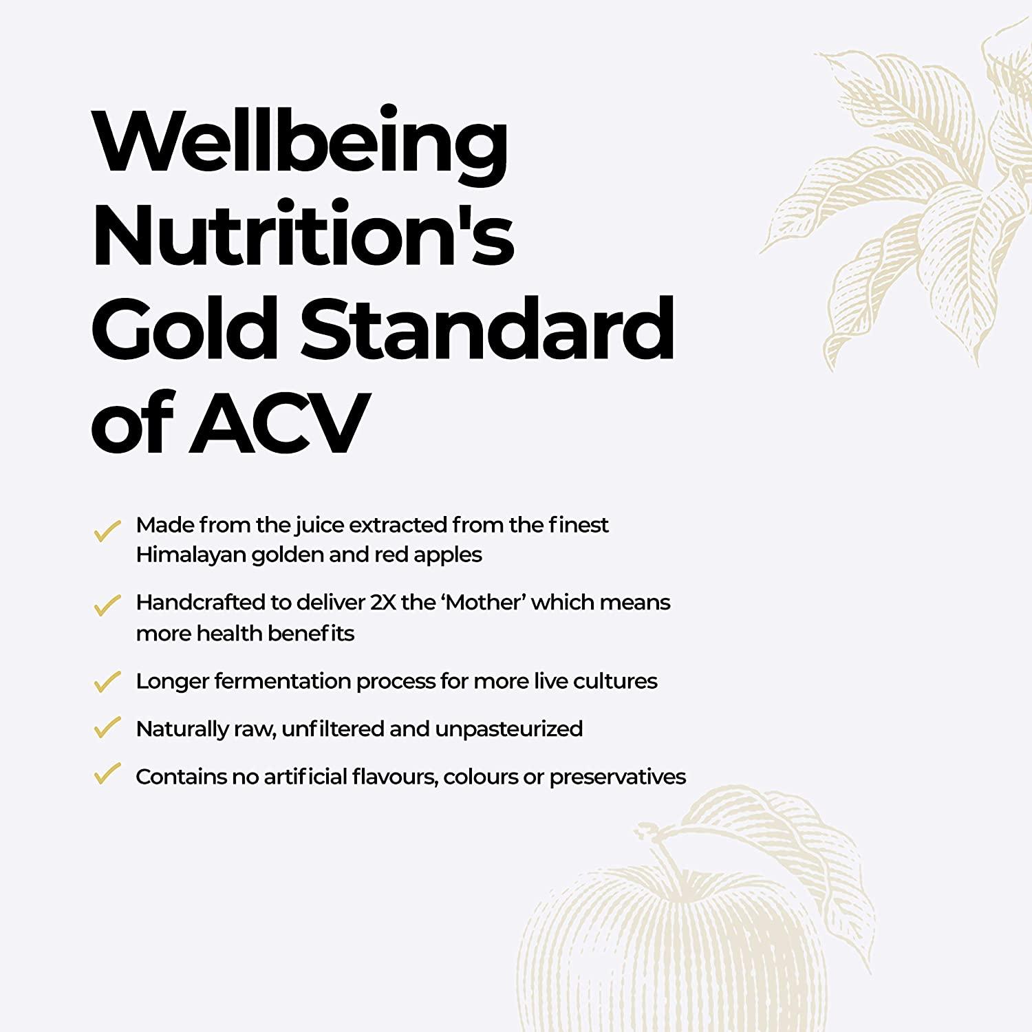 Wellbeing Nutrition Organic Apple Cider Vinegar - Raw ...
