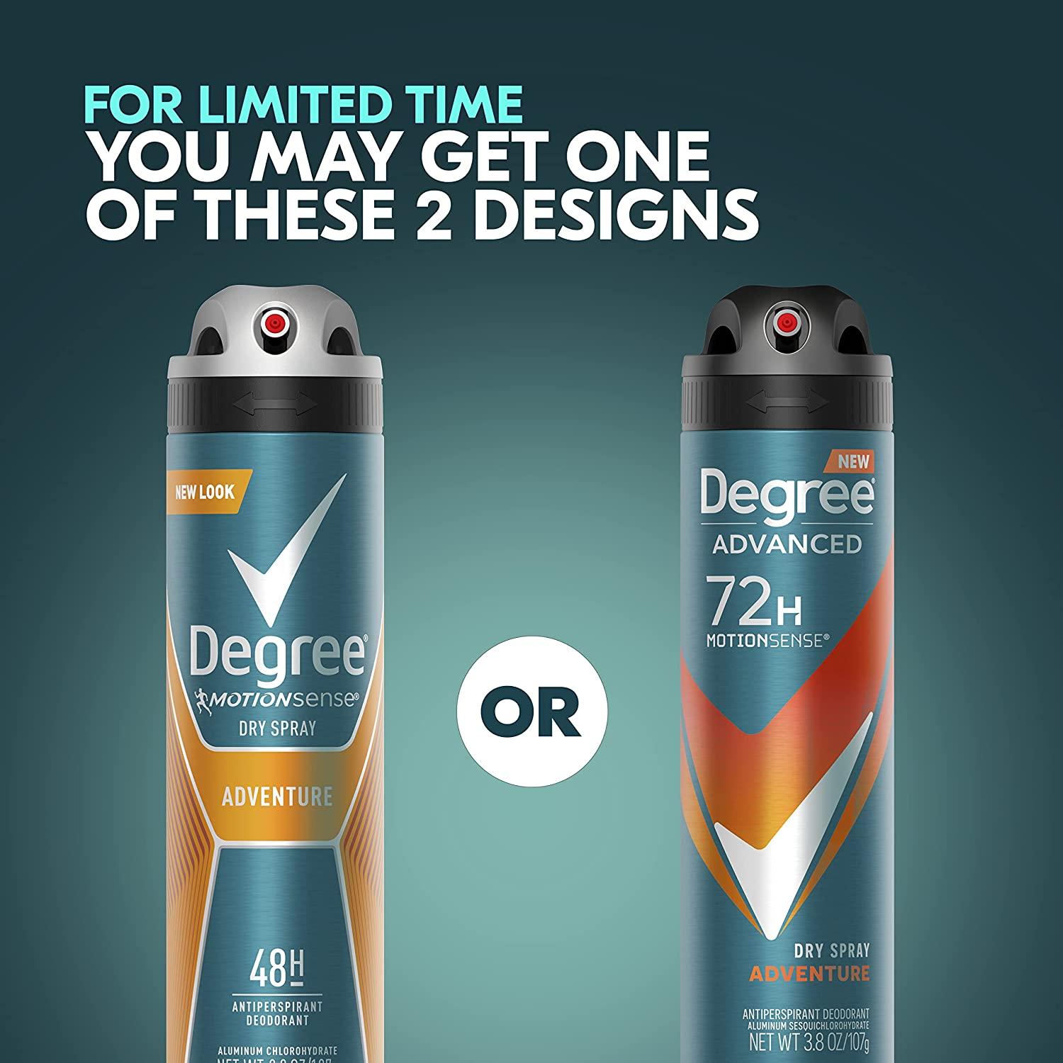 Degree Men Advanced Antiperspirant Deodorant Dry Spray Sweat and Odor