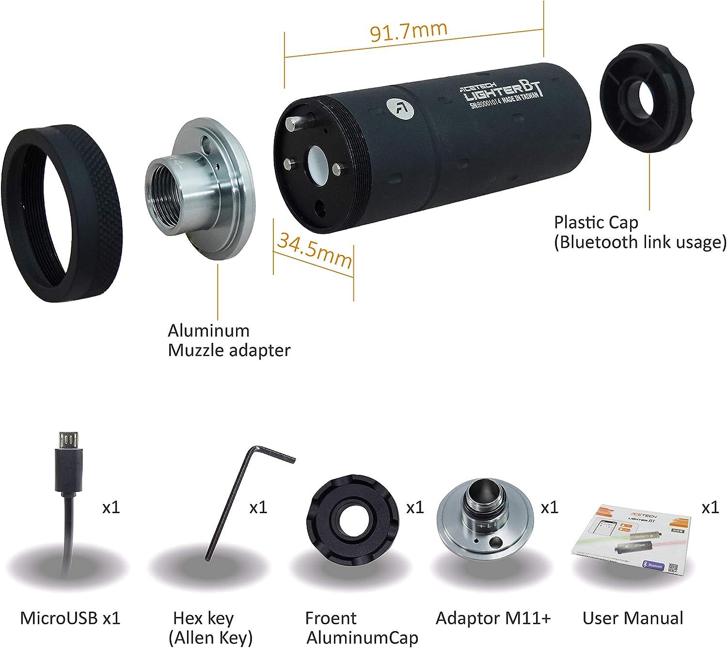 ACETECH Lighter BT Airsoft Gun Tracer Unit/Chronograph - Glow in