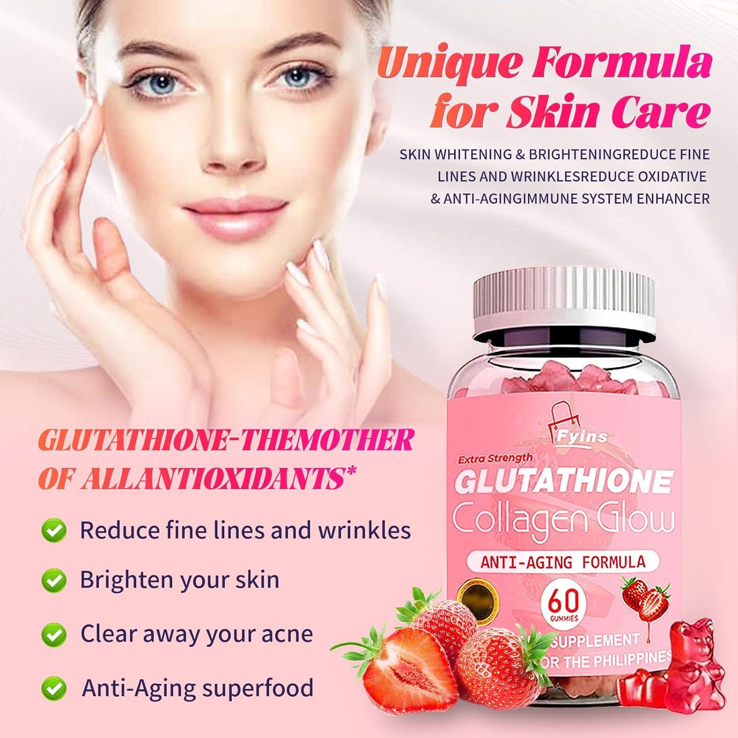 glutathione collagen glow gummies You read that right. 😉 Plus with Vitamin C, these gummies also help  support collagen production! † #BeautyFromWithin #CollagenPeptides  #Wellness #BeautyRoutine #SkinCare △ Studied on crow's feet in women ages  35-55 † main image 0