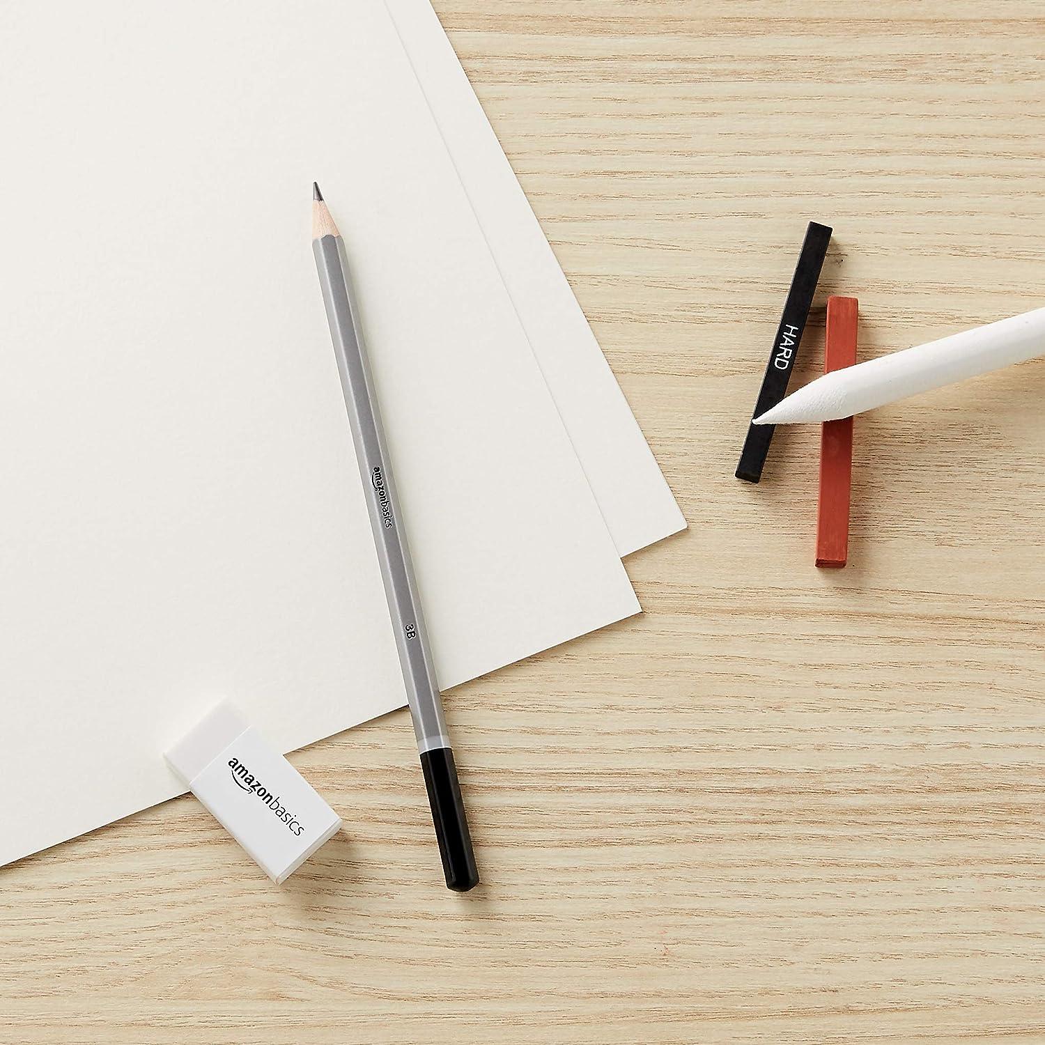 Amazon Basics Sketch and Drawing Art Pencil Kit 17 Piece Set Charcoal