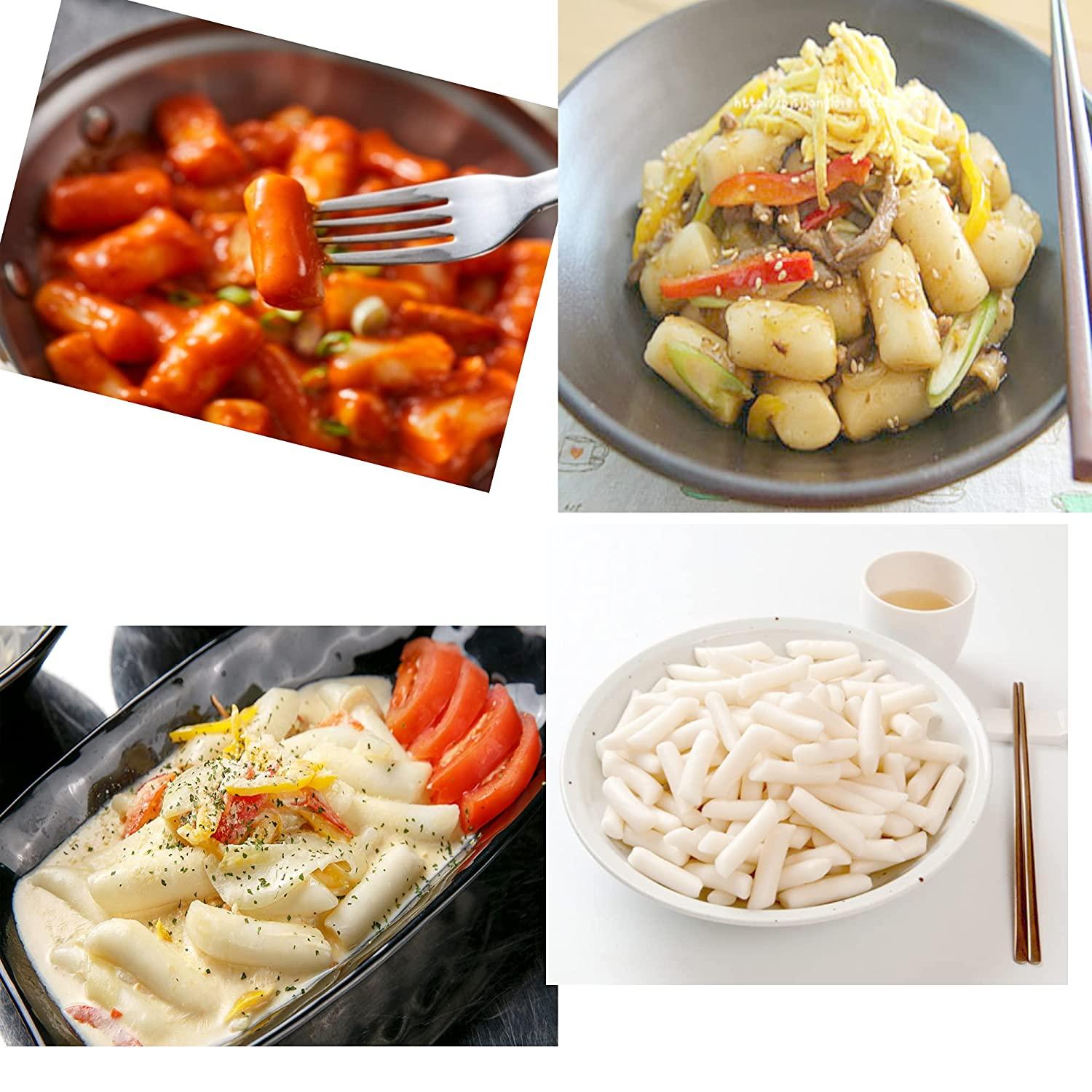 Korean Rice Cake Tteokbokki Stick – 1 Pack ( 3 Individual Package ) Vegan  Non-GMO Gluten Free Tteok Pasta? oz by Unha's Asian Snack Box (3 Count  (Pack of 1))
