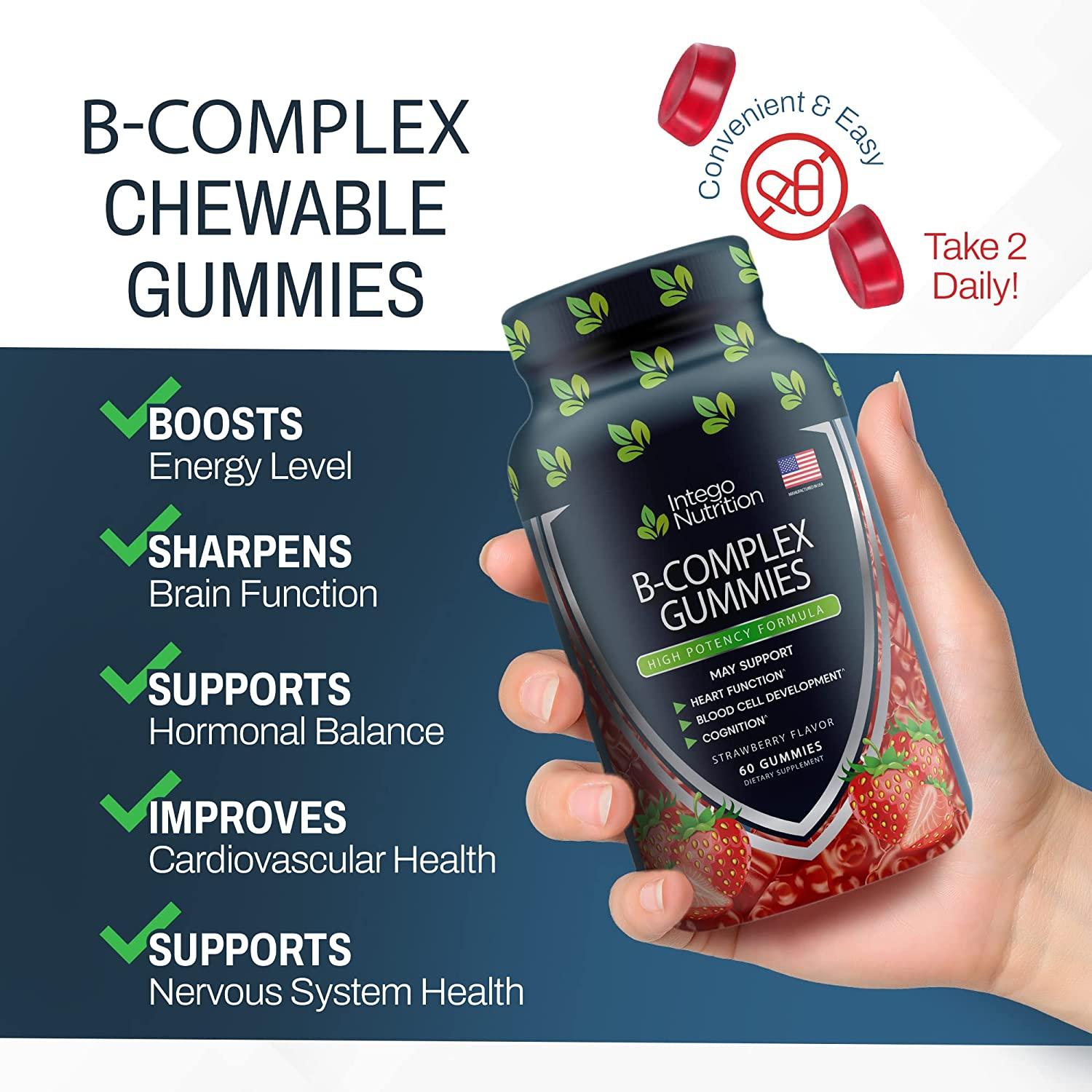 Vitamin B Complex Gummies for Adults B Complex Vitamin Supplement for