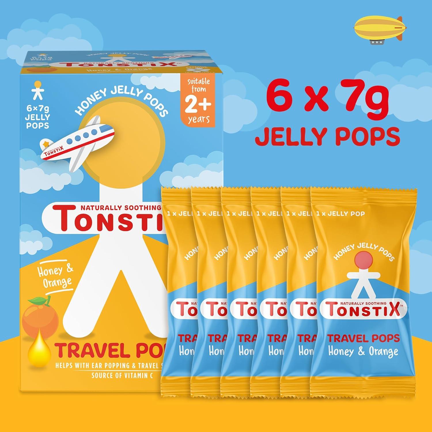 TONSTIX Travel Pops With Ginger L-Theanine - Soothing Comfort For Ear Popping, Travel Sickness, And Calming - Vitamin Lollipops For Kids, Suitable For 2 Years (Pack Of 6 - View #6