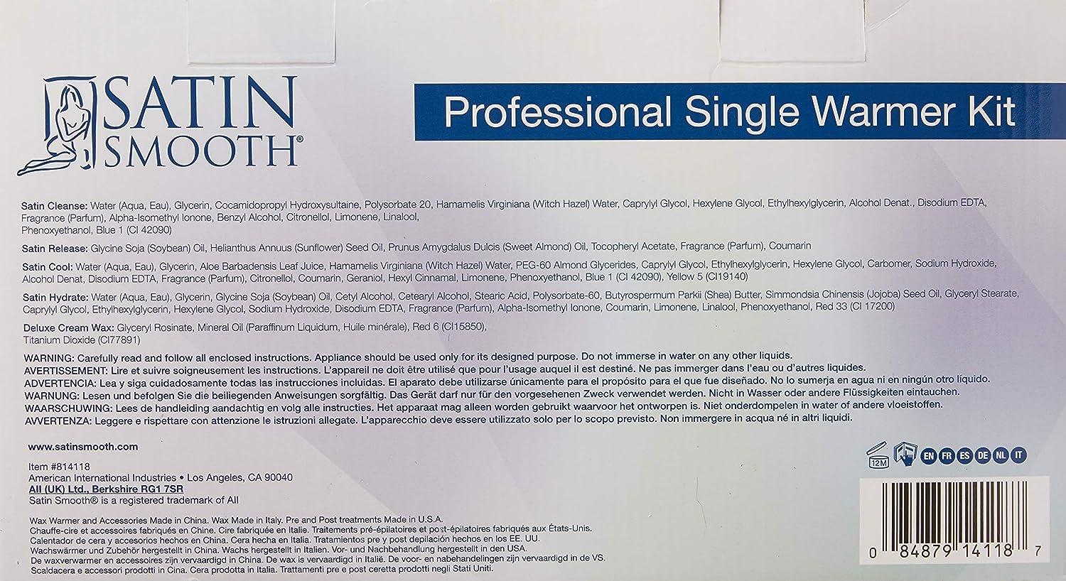 SATIN SMOOTH Professional Single Wax Warmer Kit 48 Piece Set