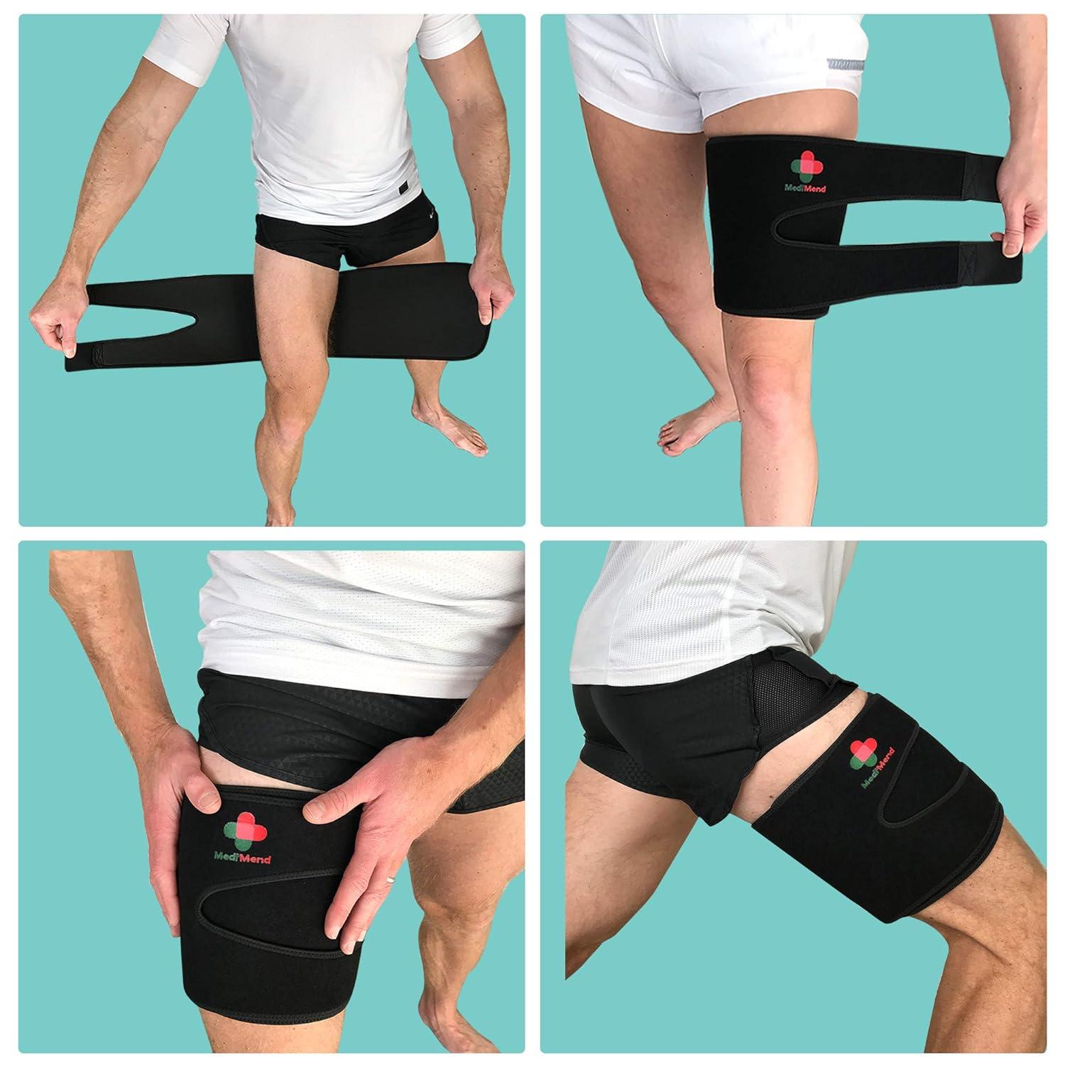 Adjustable Thigh Support Large Hamstring & Quad Pain Relief Men & Women