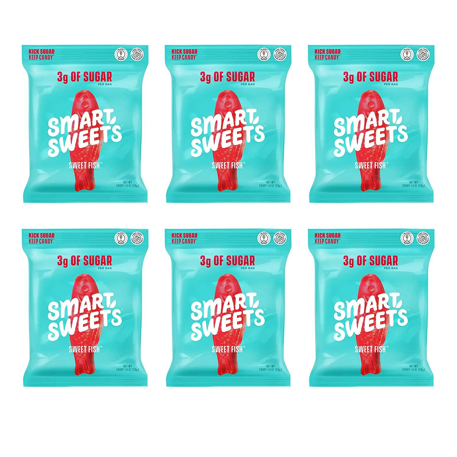 Smart Sweets Sweet Fish, Low Sugar Gummy Candy, PlantBased, Low