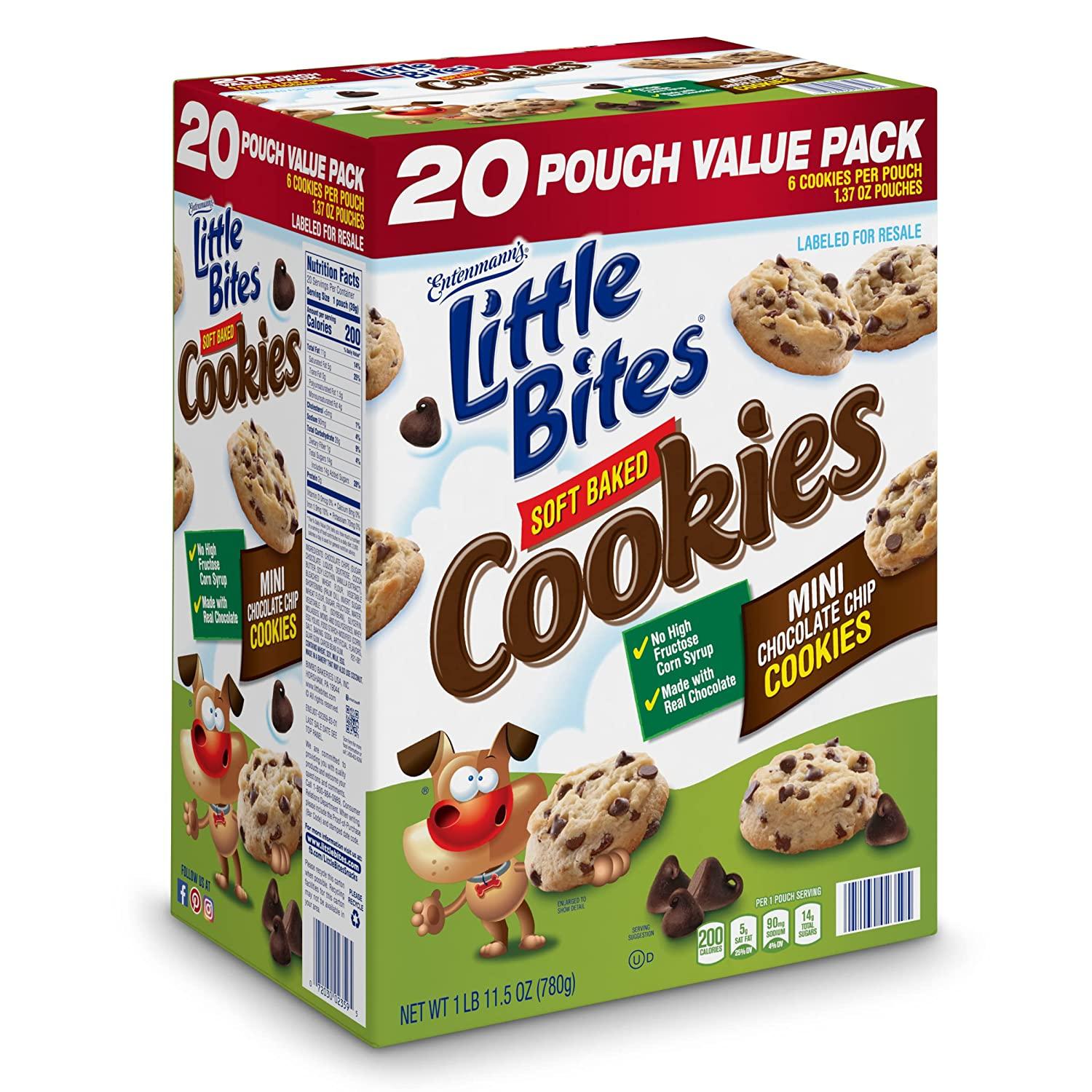 Entenmann's Little Bites Soft Baked Chocolate Chip Cookies, Bite Sized