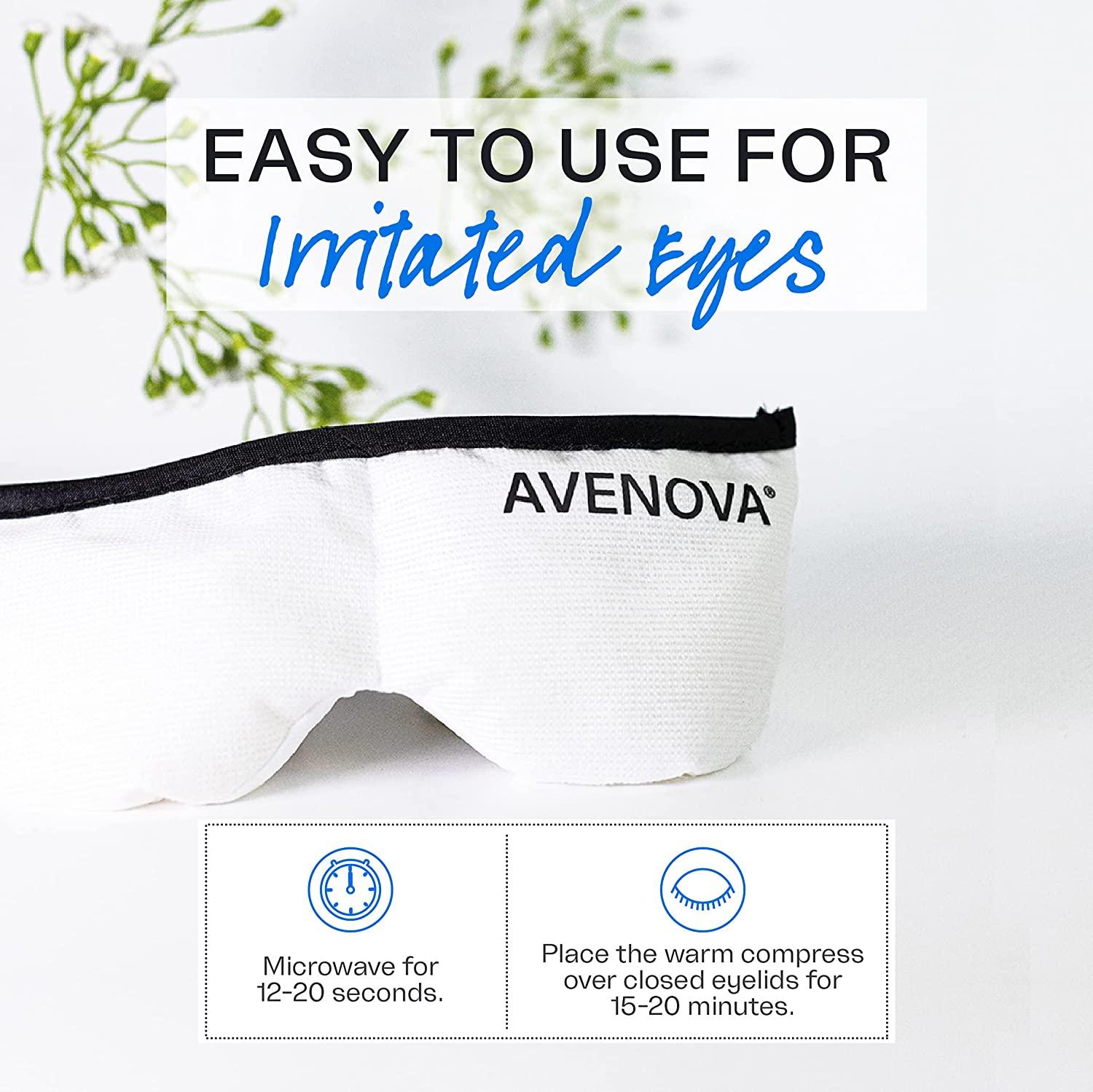 Avenova Moist Heating Eye Compress Mask Reusable & Microwavable Eye