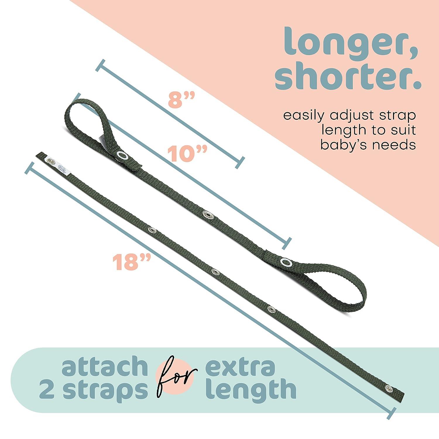 Highchair Toy Baby Buddy Secure-a-Toy Straps – 2 Pack Adjustable Pacifier & Toy  Tethers For Strollers & Car Seats Baby Toy Tether