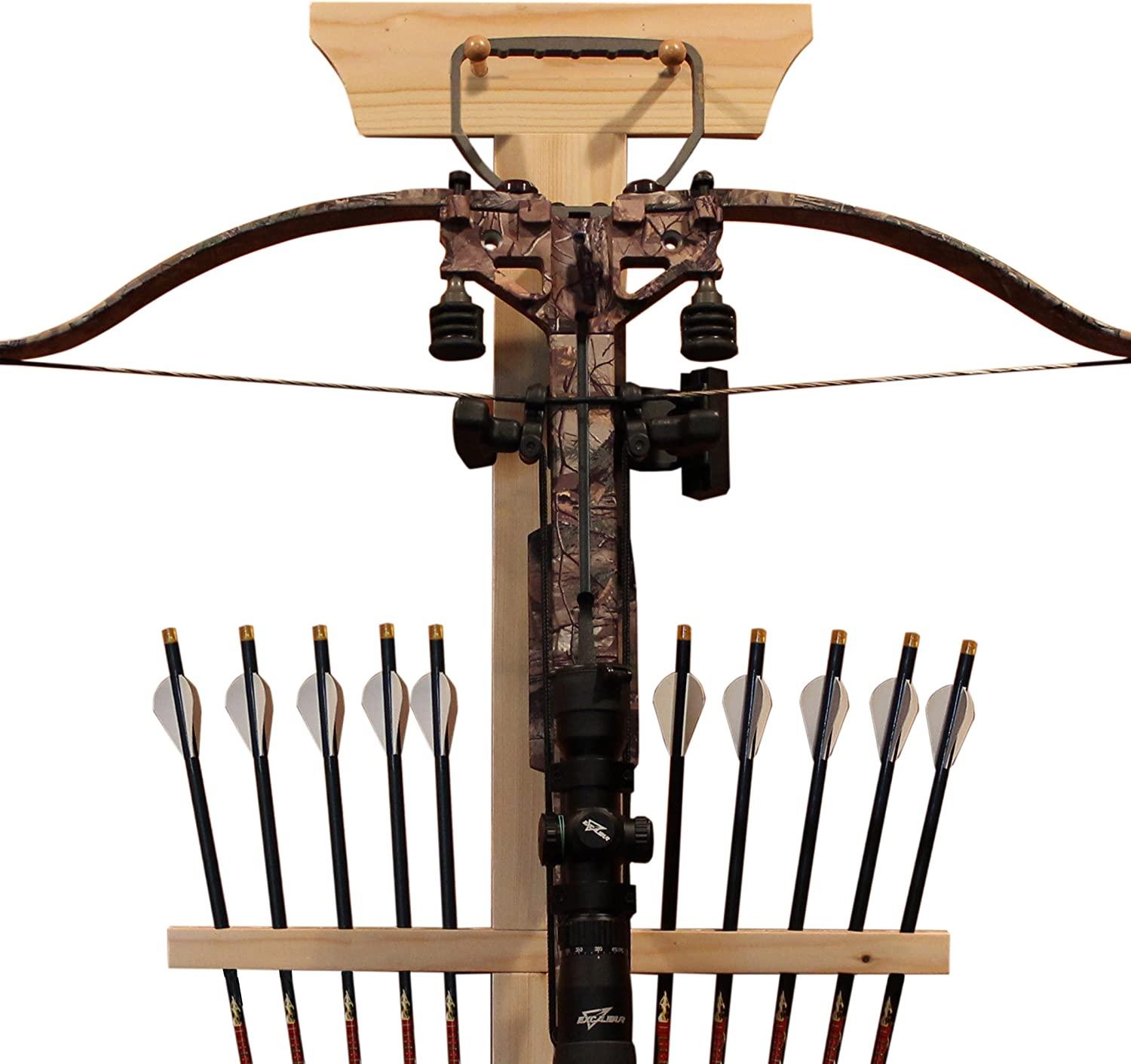 Real Tree Crossbow and Arrow Bow Rack | Rush Creek Creations - Easy ...