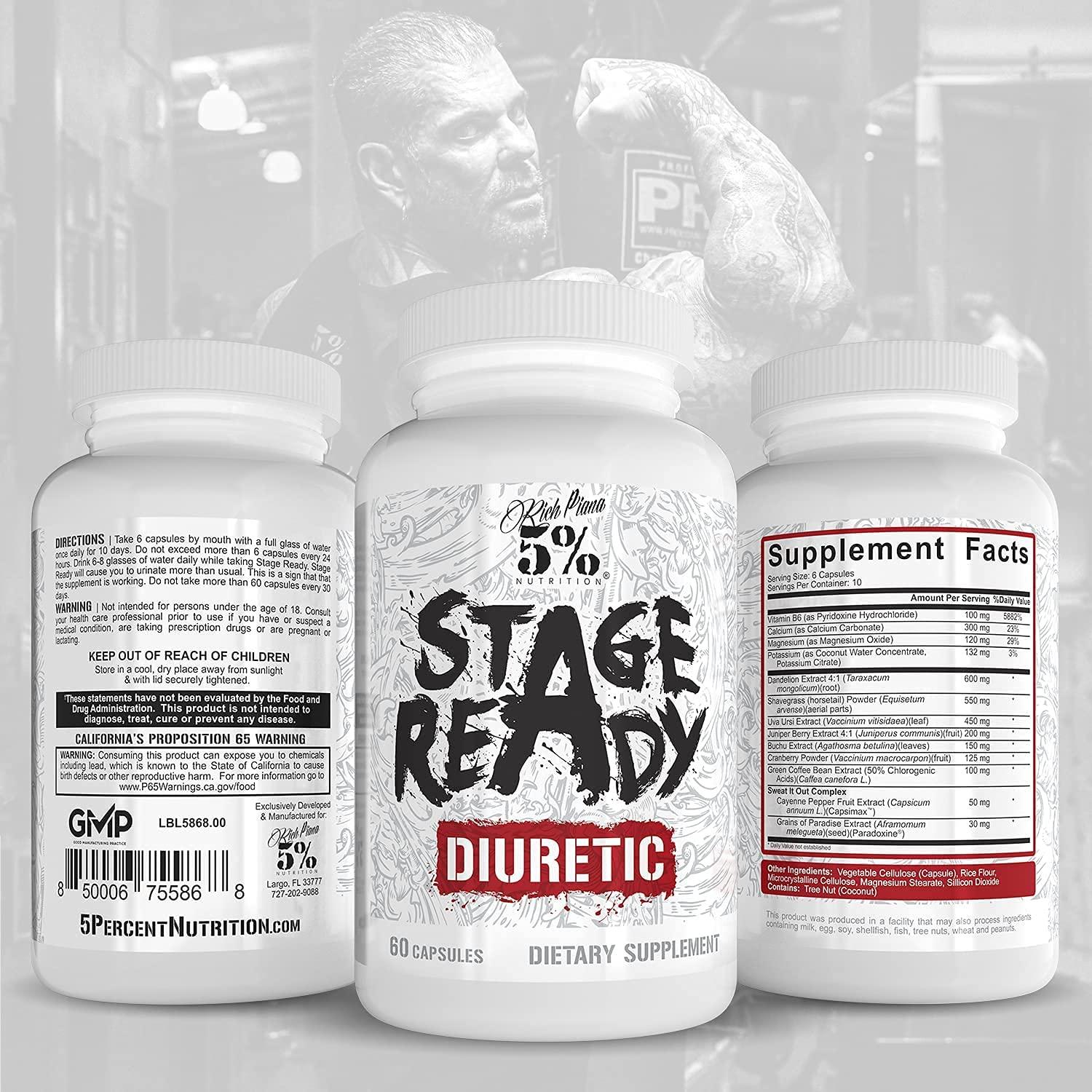 5 Nutrition Stage Ready Diuretic Extra Strength Competition Diuretic
