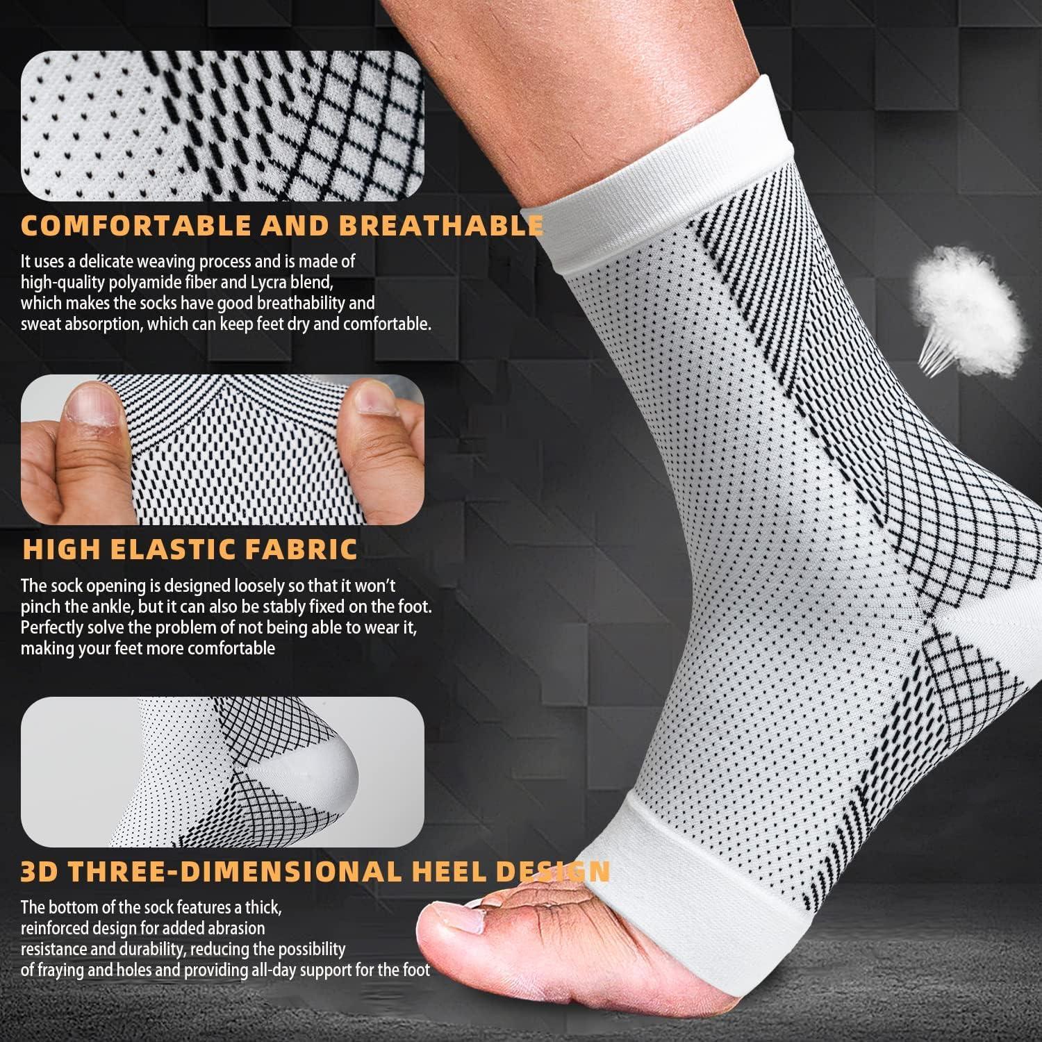 Pairs Neuropathy Socks for Women Men Toeless Compression