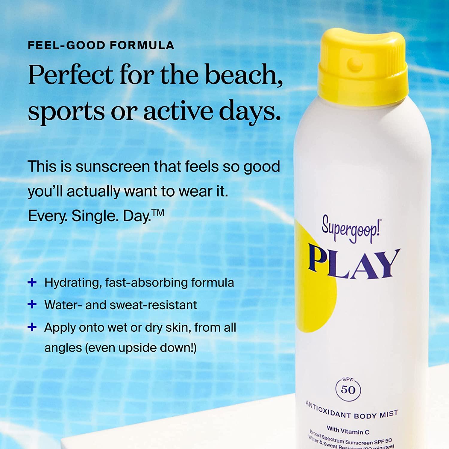 Supergoop! PLAY SPF 50 Antioxidant Body Mist w/ Vitamin C, 6 fl oz 2