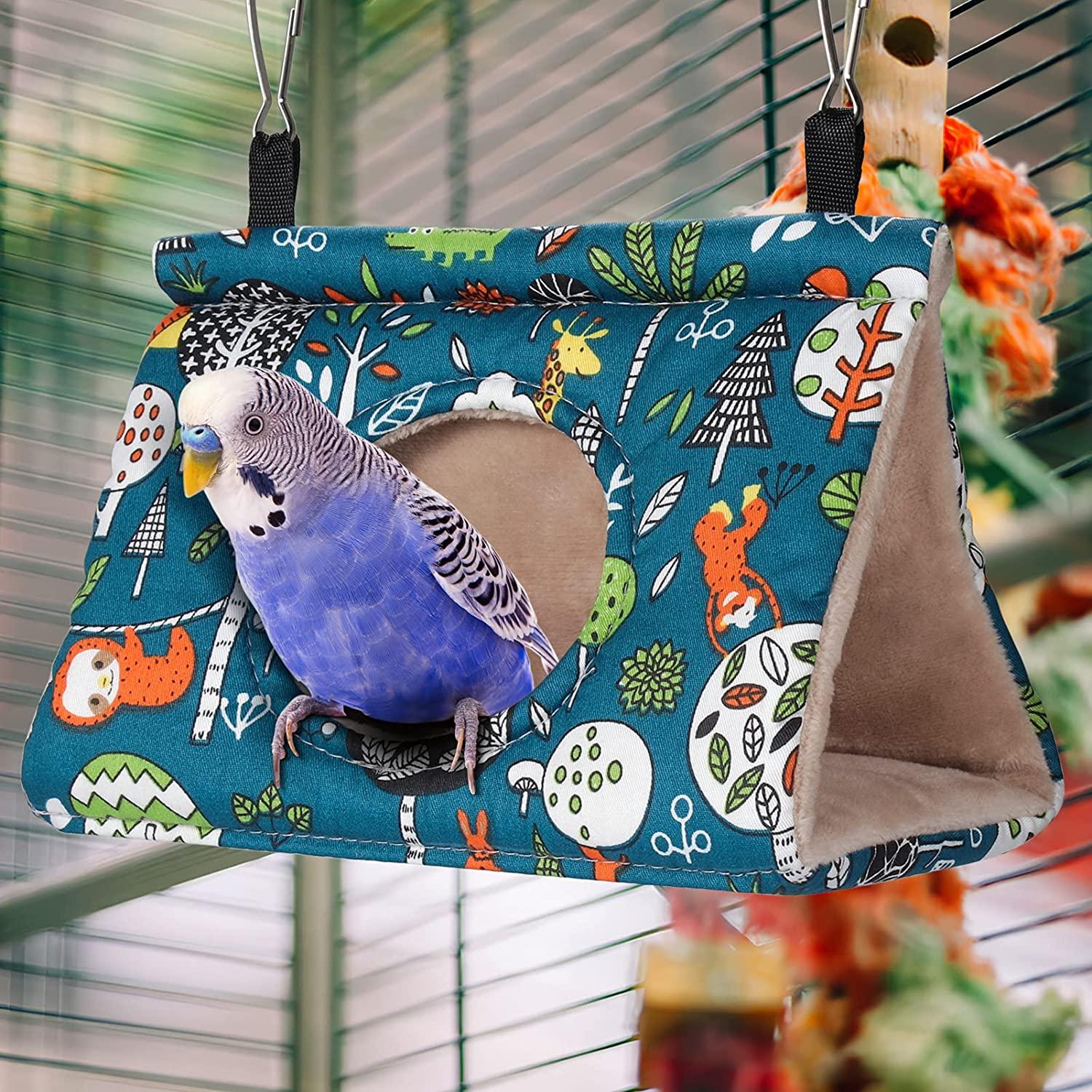 Winter Warm Bird Nest House Bird Bed, Bird Hut Hideaway for Cage, Plush