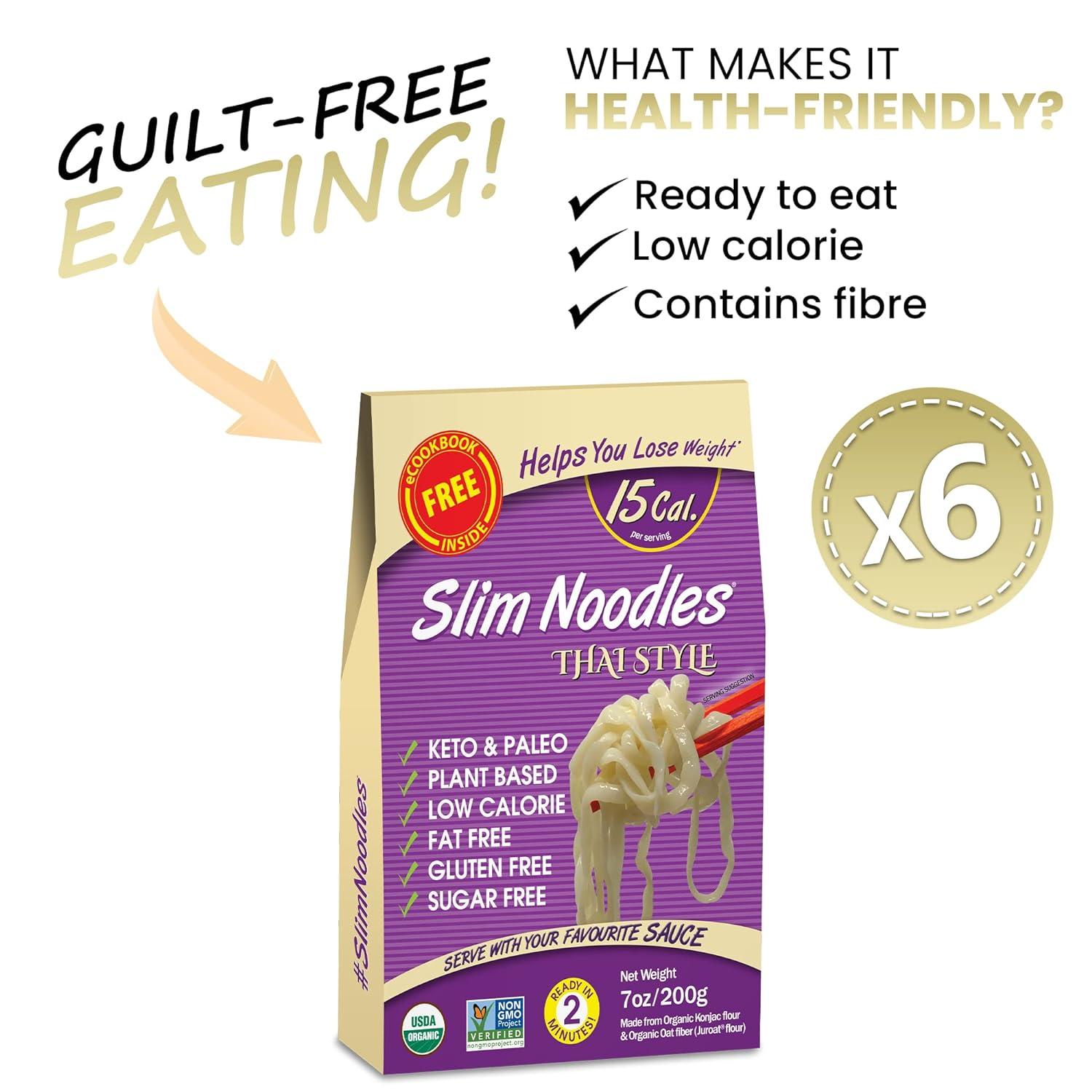 Keto Organic Thai Style Noodles Konjac Flour & Oat Fiber Healthy