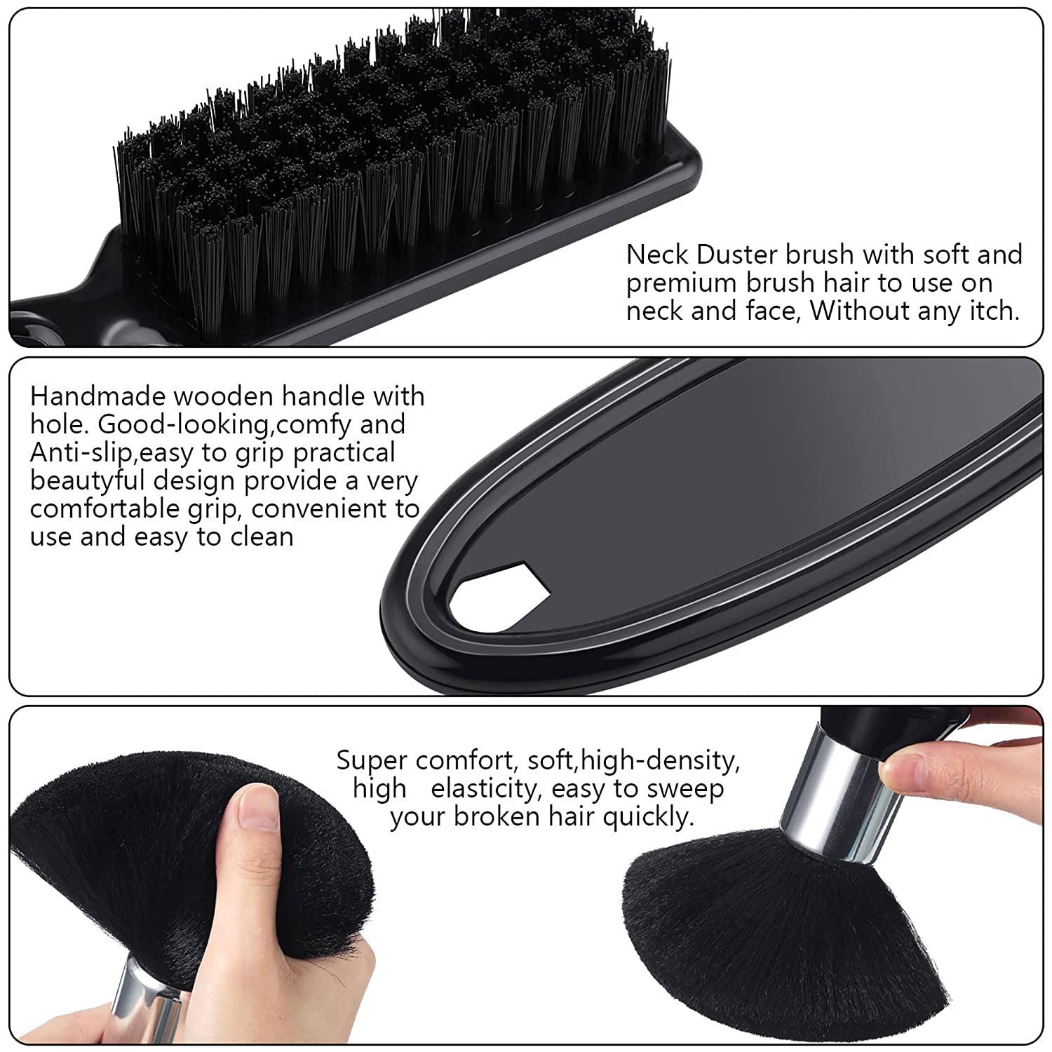 3 Pieces Clipper blade Cleaning brush Hair Clipper Cleaning nylon Brush  Nail Brush Trimmer Barber Cleaning Brush Tool (Gold)